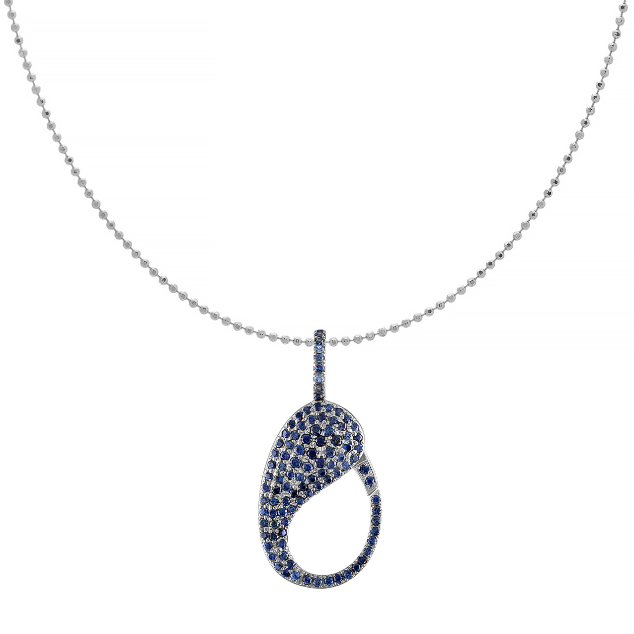 Blue Sapphire Pave Lock Charm