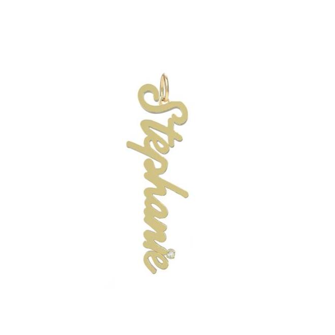 Gold Script Charm