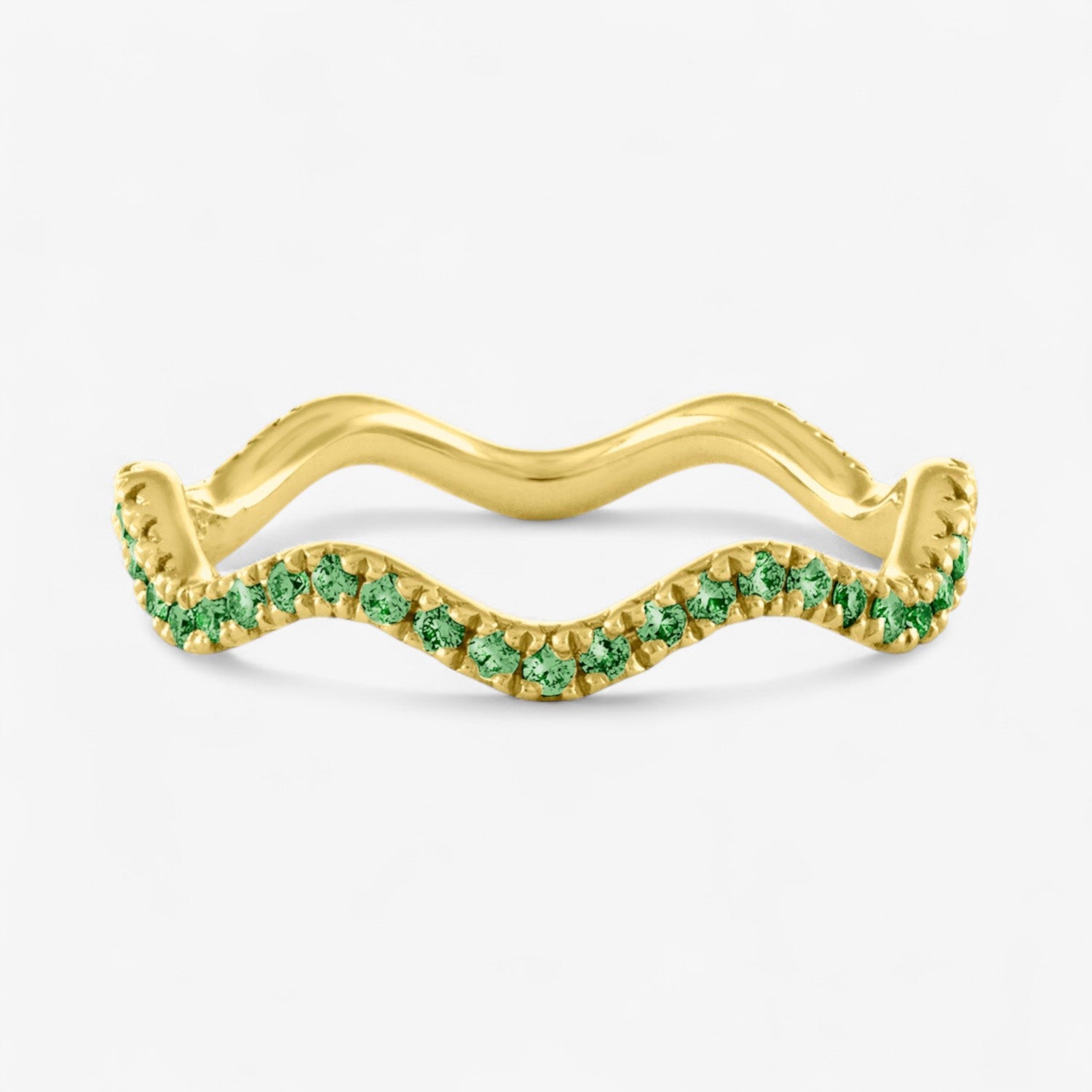 Colored Stone Wavy Stack Band