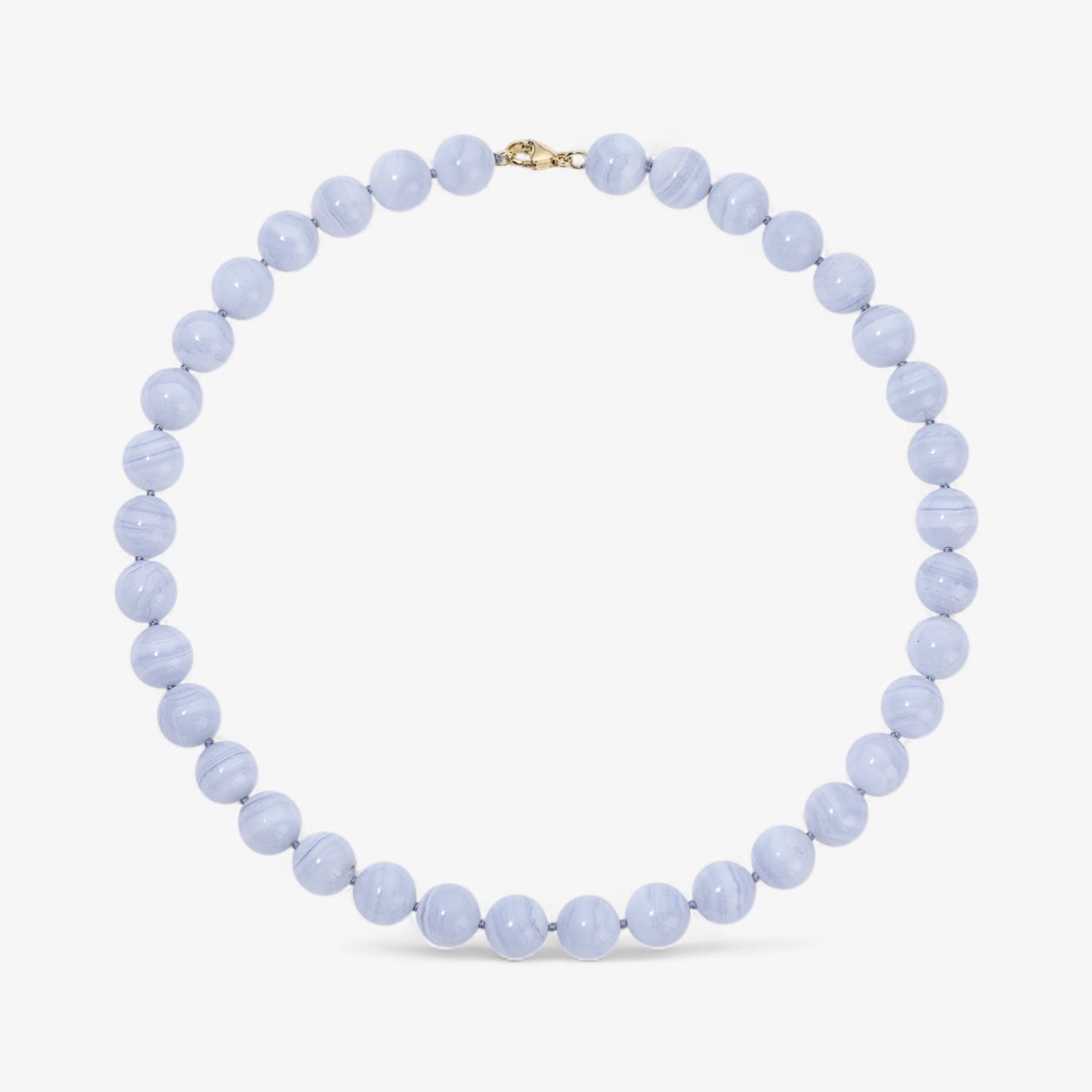 Blue Lace Agate Beaded Necklace