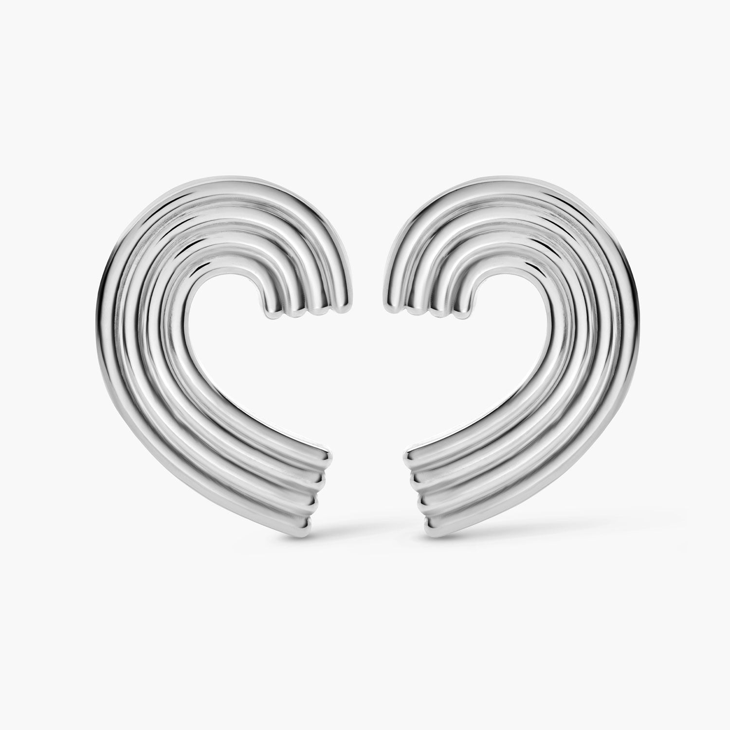 Statement of Heart Studs- Silver