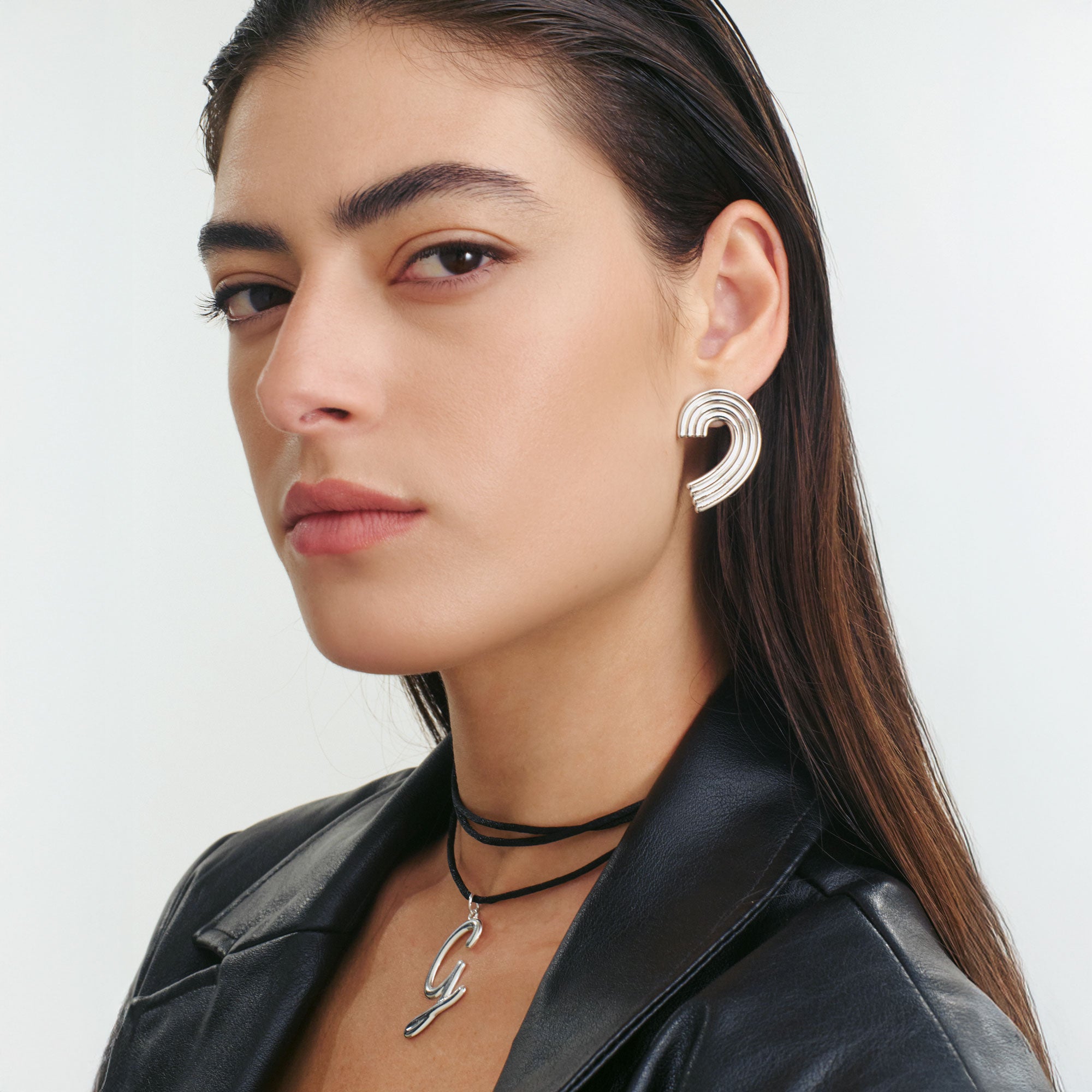 Statement of Heart Studs- Silver