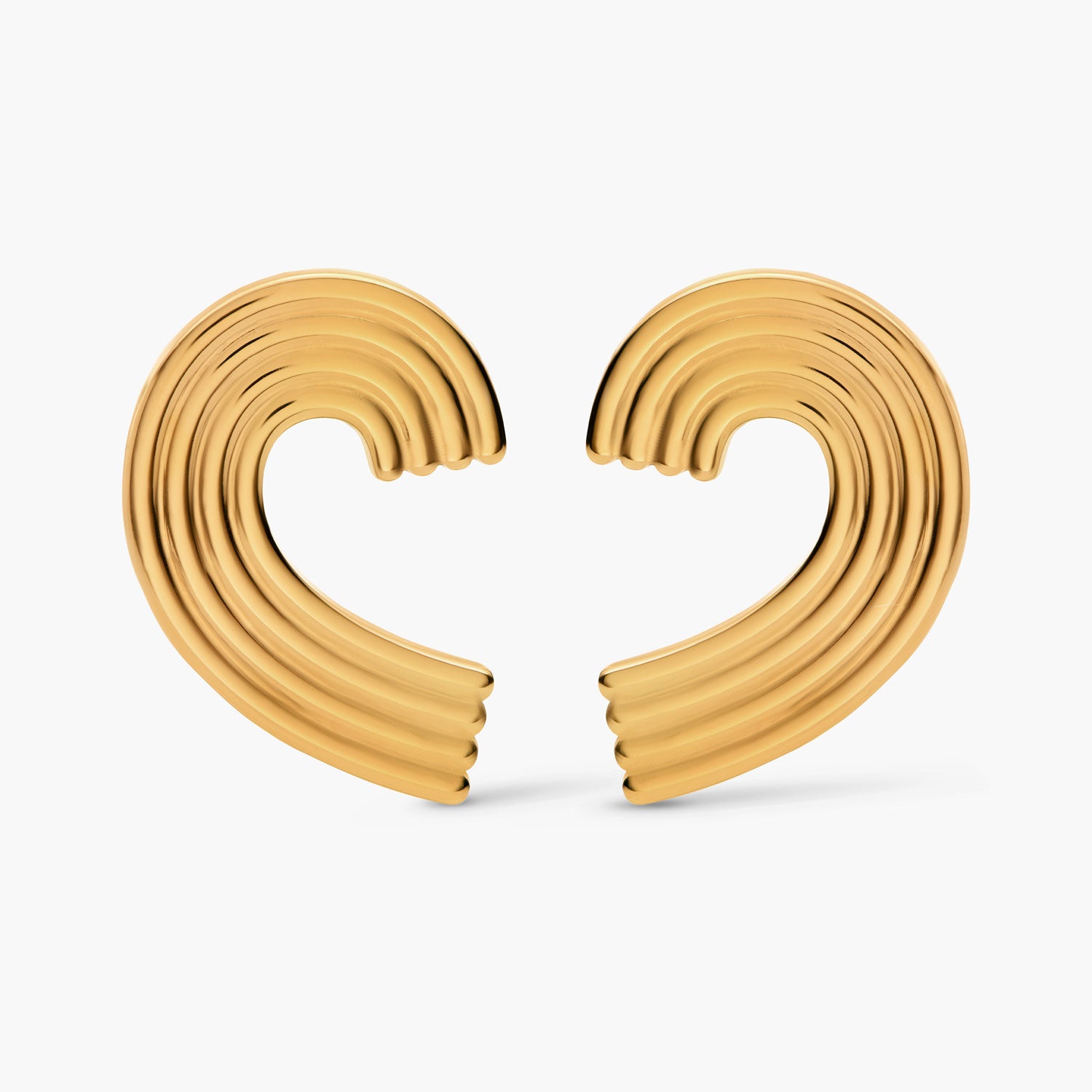 Statement of Heart Studs- Gold Vermeil