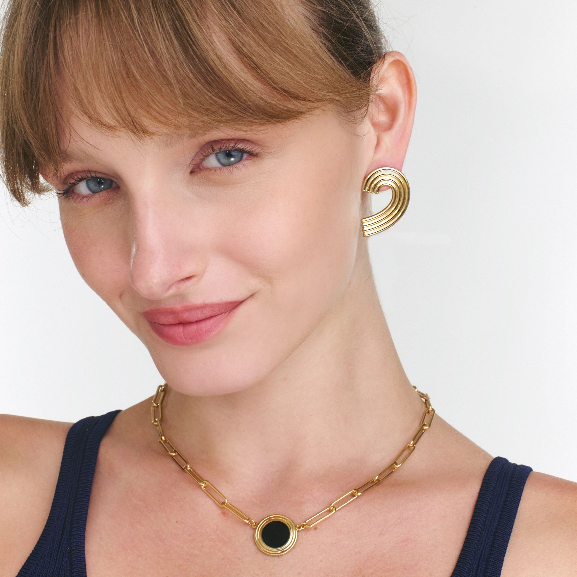Statement of Heart Studs- Gold Vermeil
