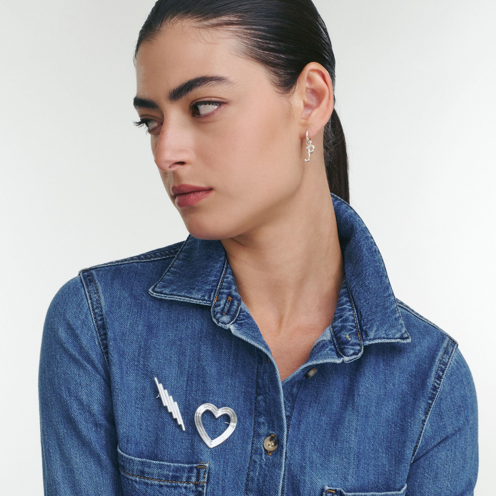 Centerline Motion Brooch - Silver
