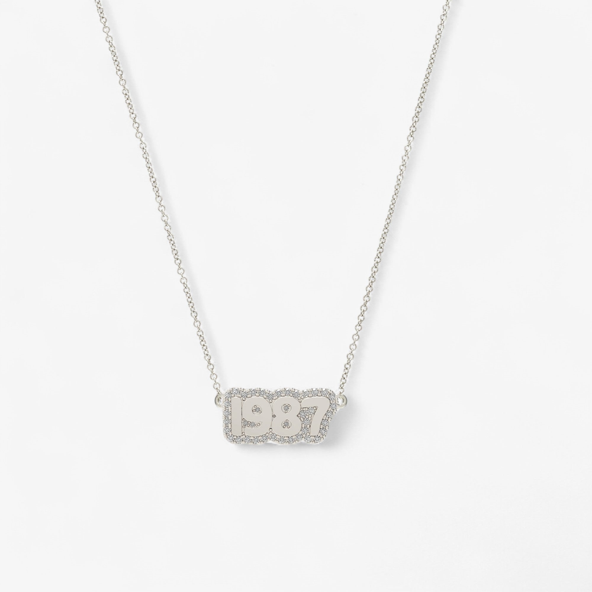Extra Small Bubble with Pave Outline Necklace