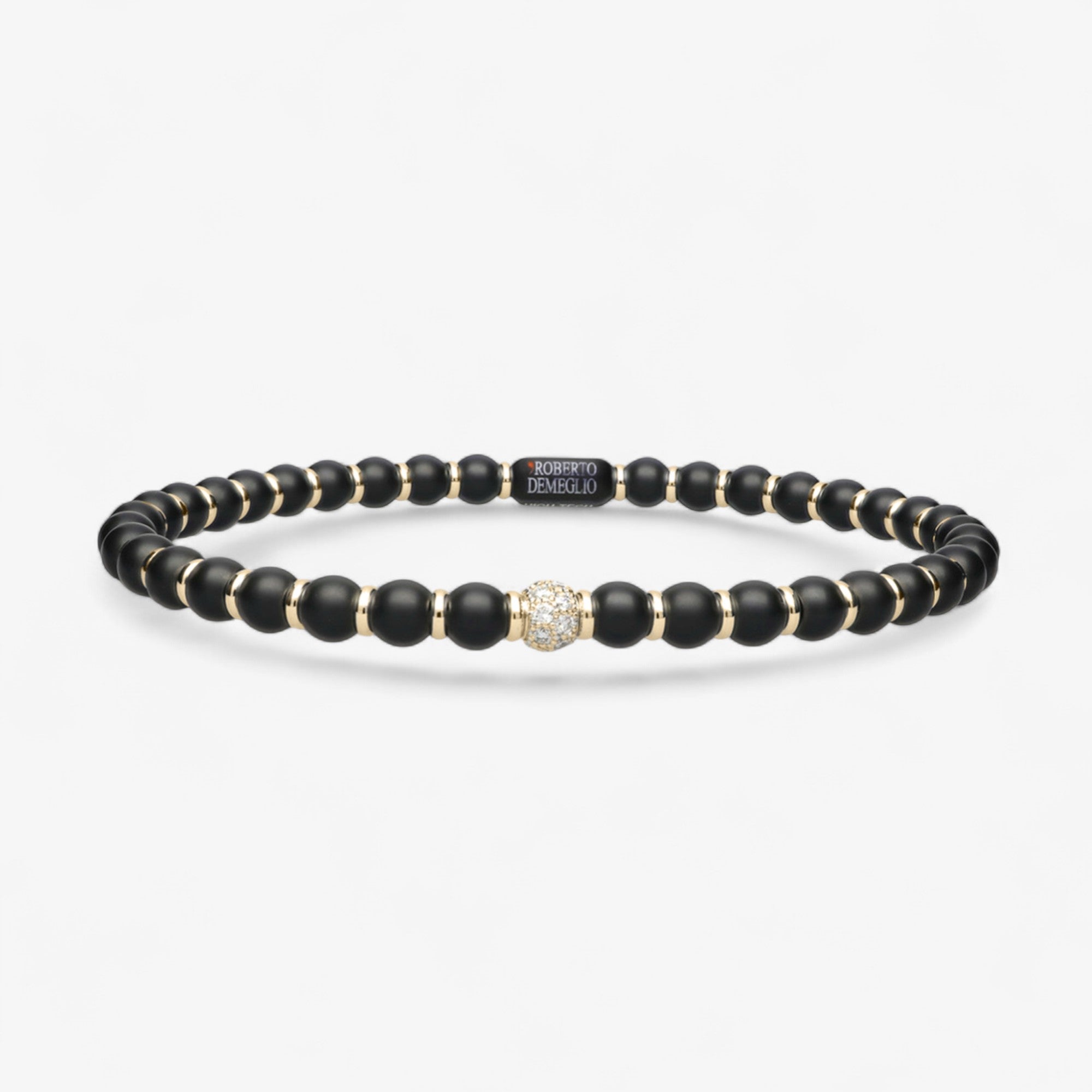 Men's Sfera Black Matte Ceramic Bracelet