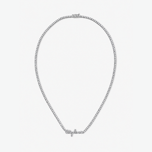 Vault Sale: Script Tennis Necklace "Stephanie"