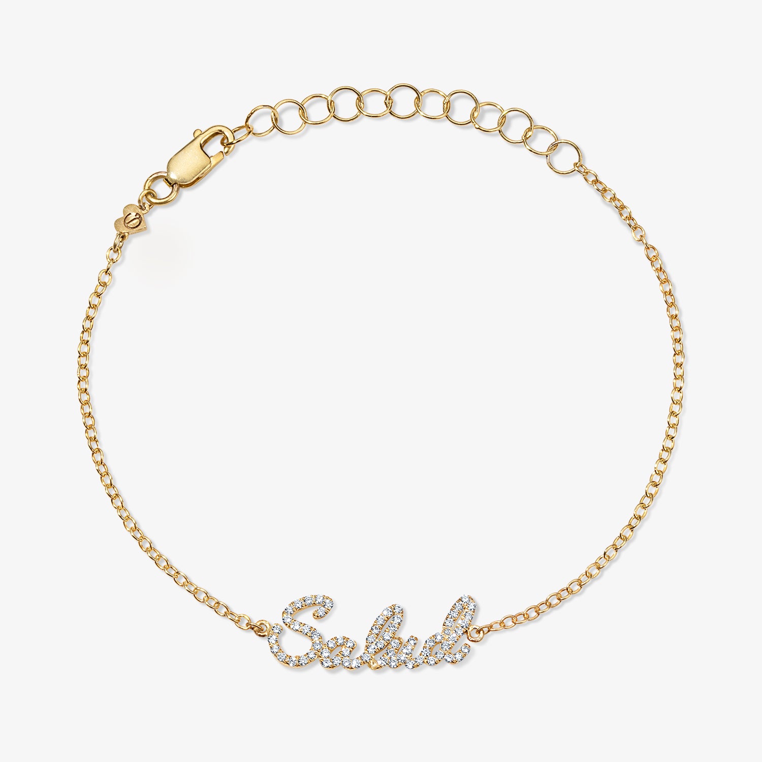 Pave Signature Script Bracelet