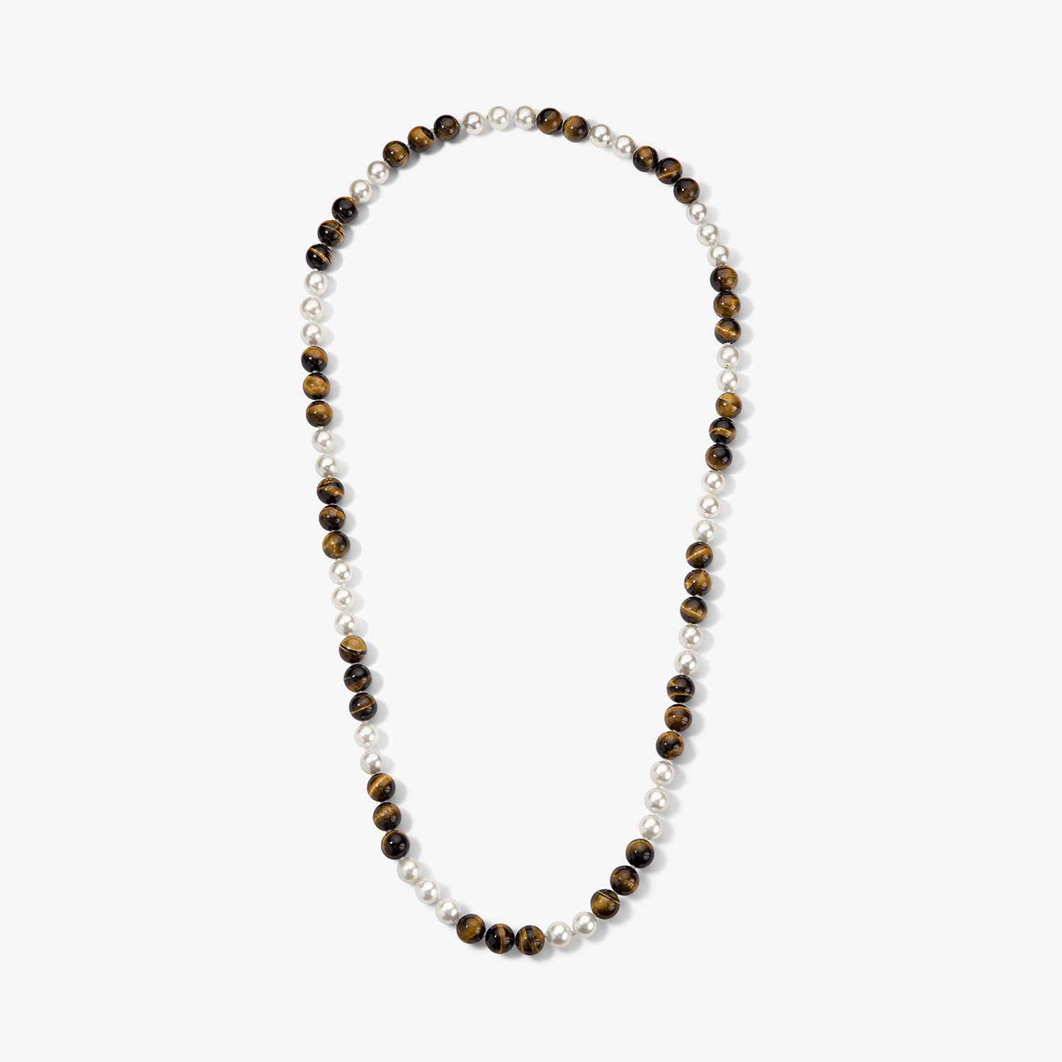 Cultured Pearls and Tiger Eye Necklace