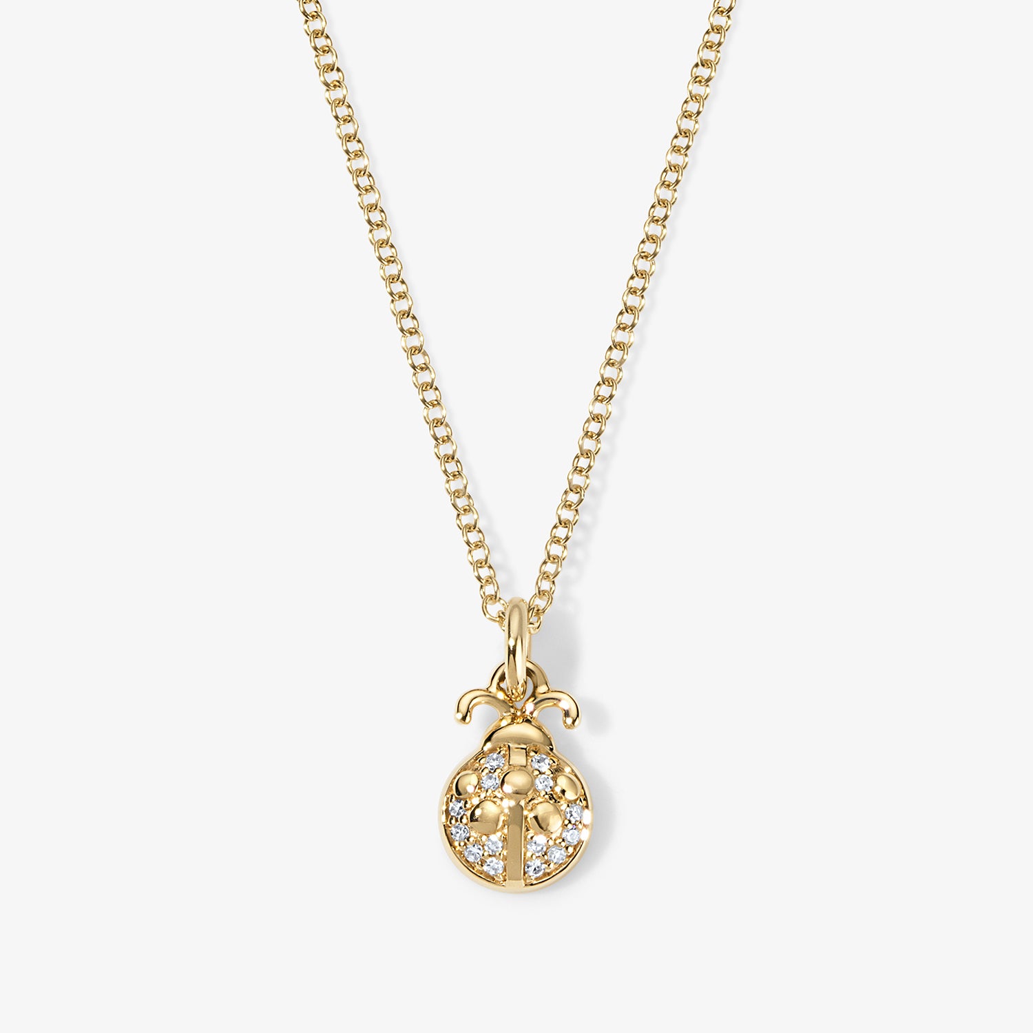 Mini Token Pave Ladybug Necklace | Stephanie Gottlieb