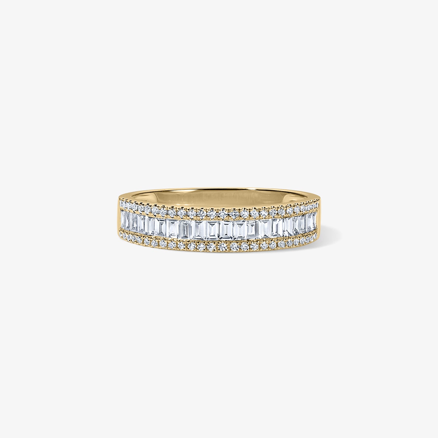 Julietta Pave Baguette Band 14K Yellow Gold