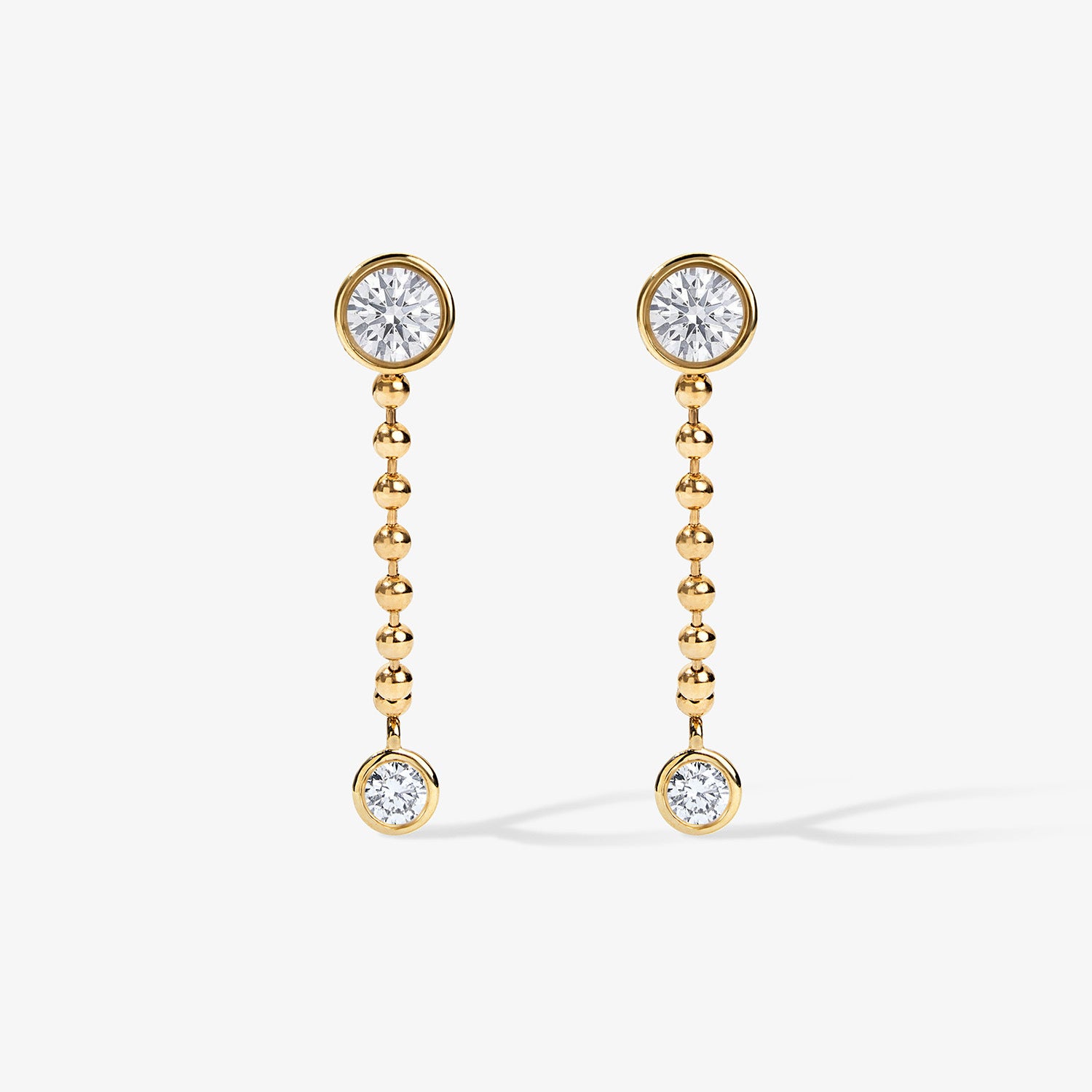 Dakota Diamond Chain Earrings 14K Yellow Gold