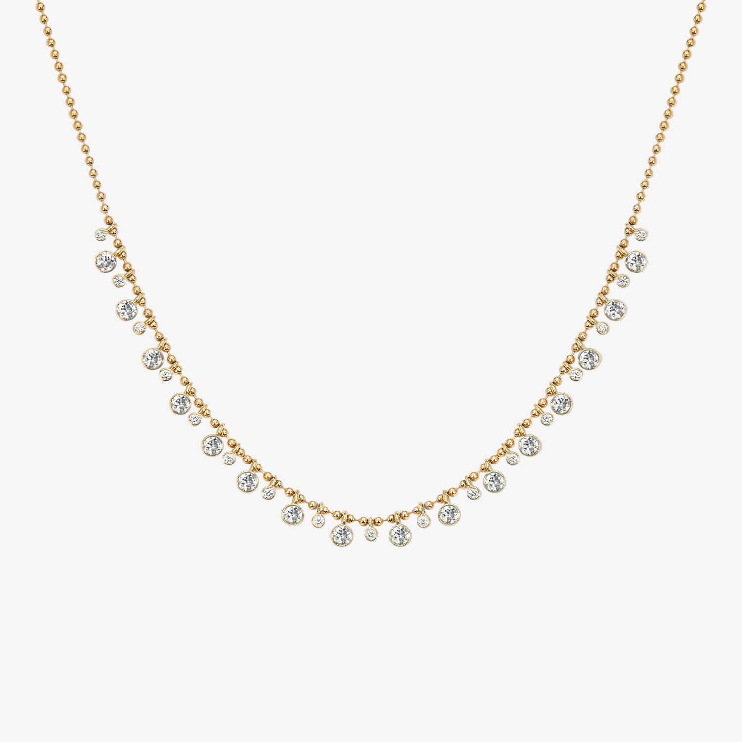 Dakota Diamond Shaker Necklace 14K Yellow Gold