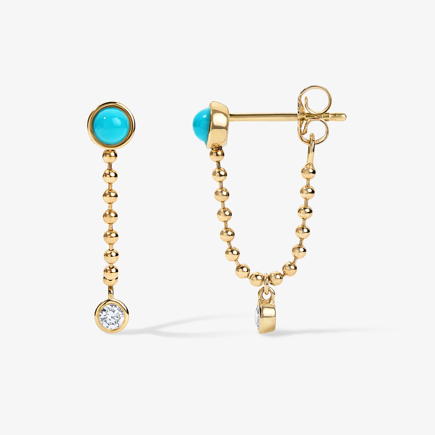 Dakota Turquoise Chain Earring