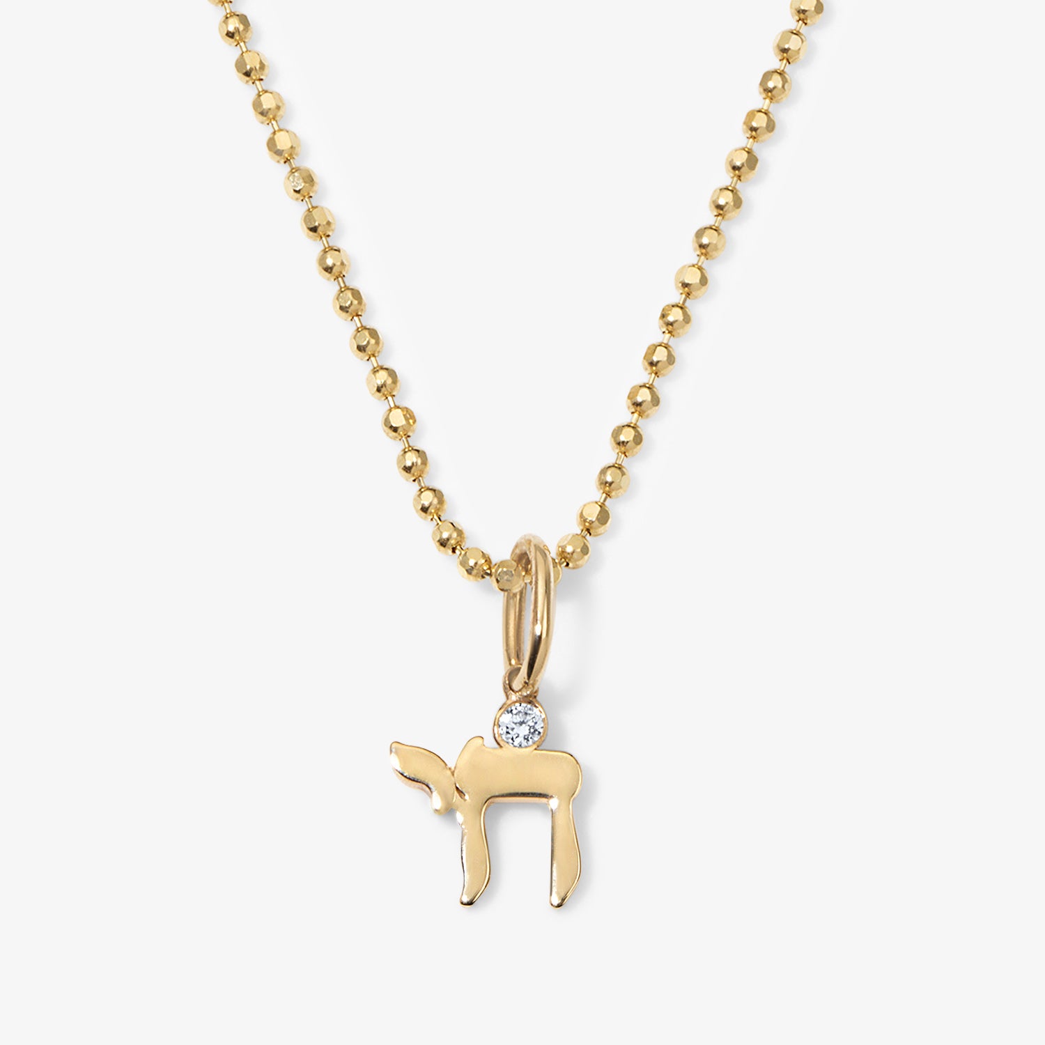Mini Token Chai with Diamond Bezel Pendant