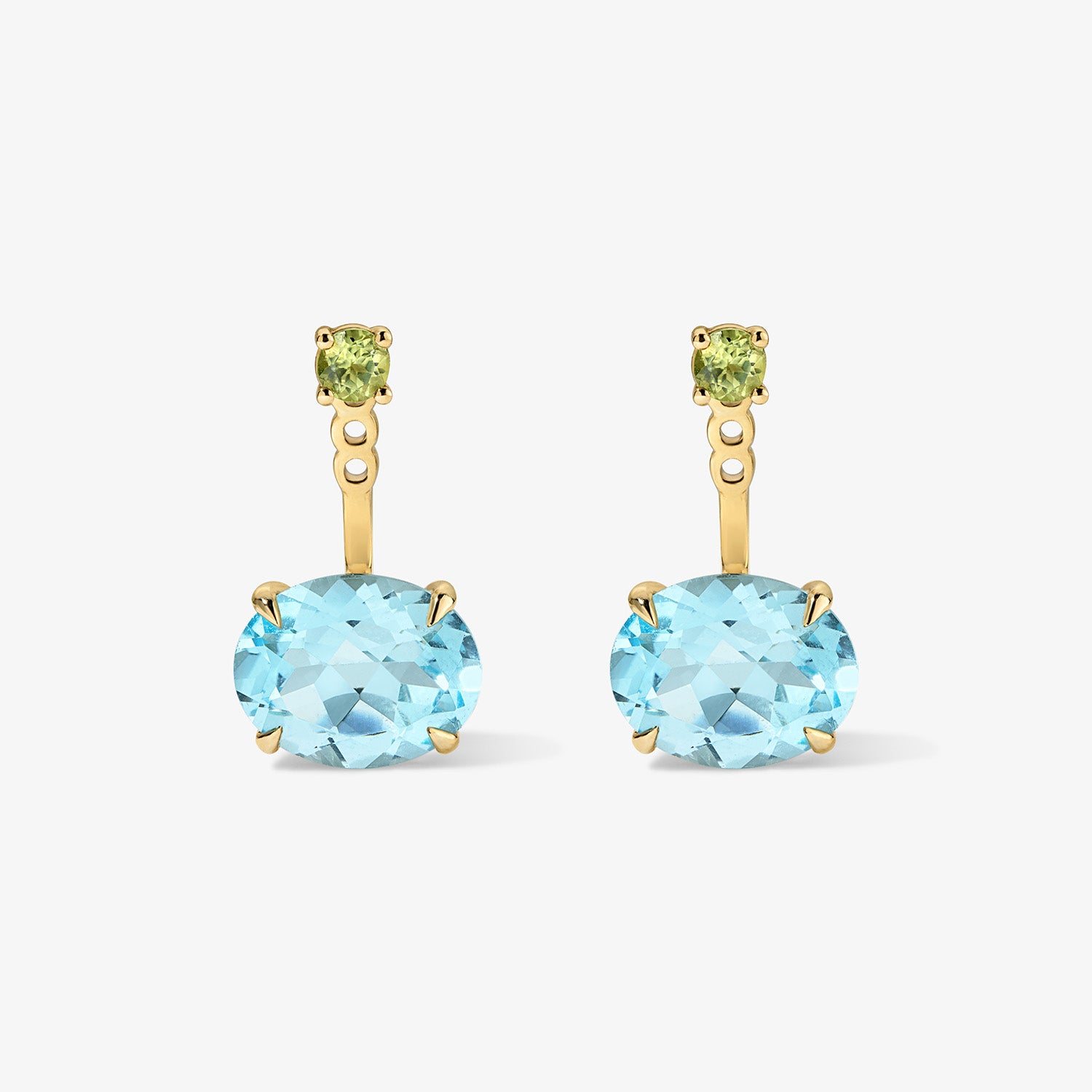 Vault Sale: Confetti Blue Topaz and Peridot Ear Jacket