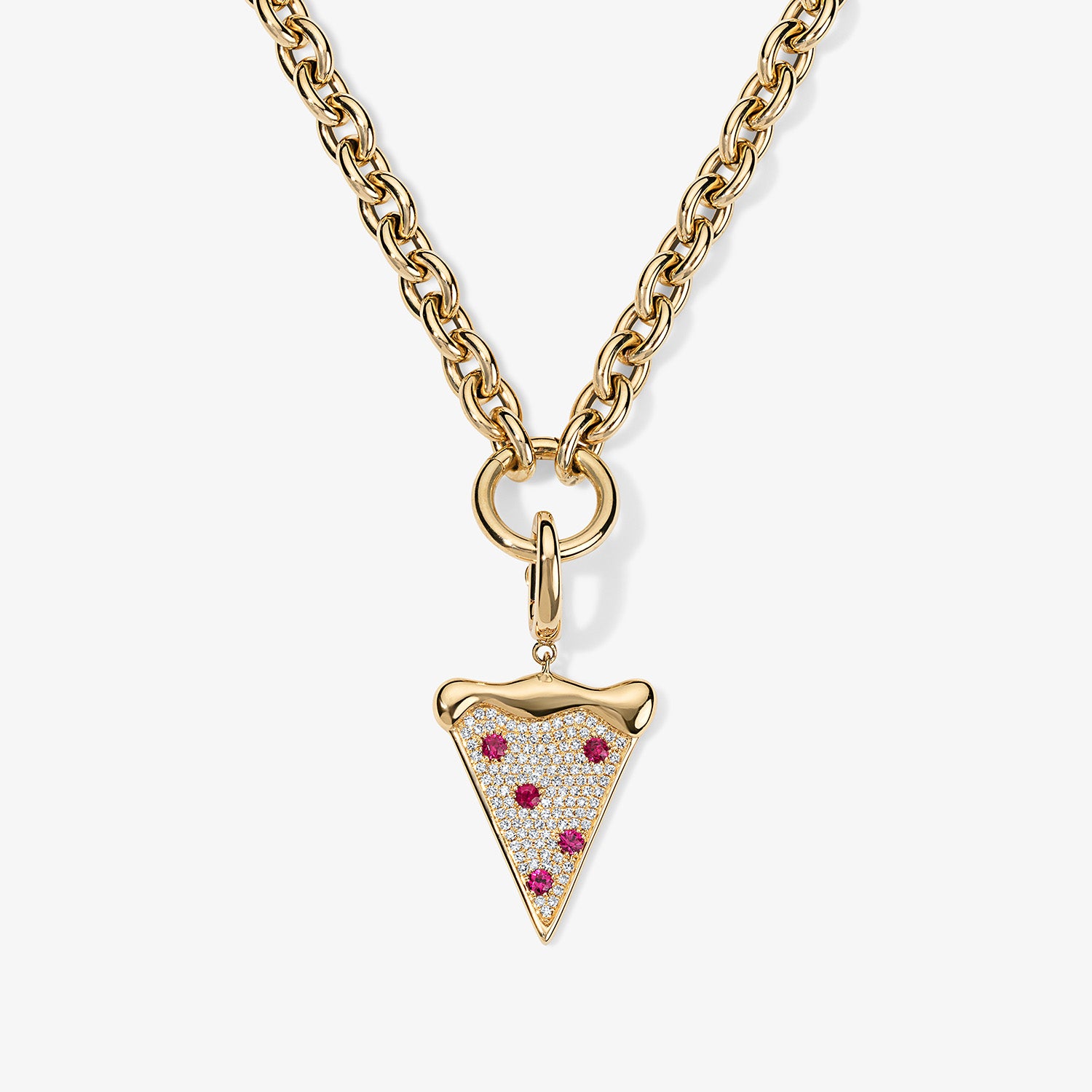 Large Token Pizza Slice Charm