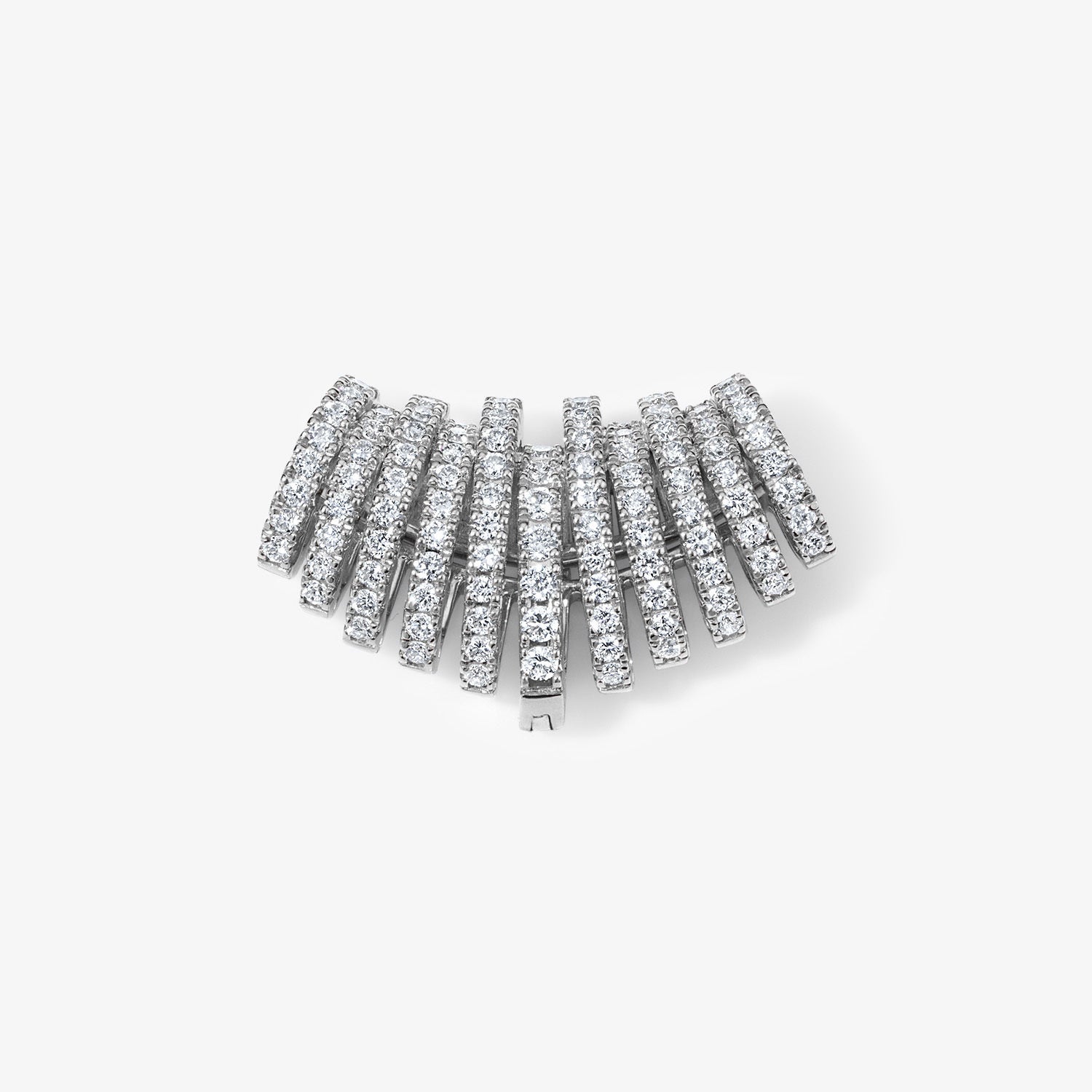 Astrid Pave Flare Pendant 14K White Gold