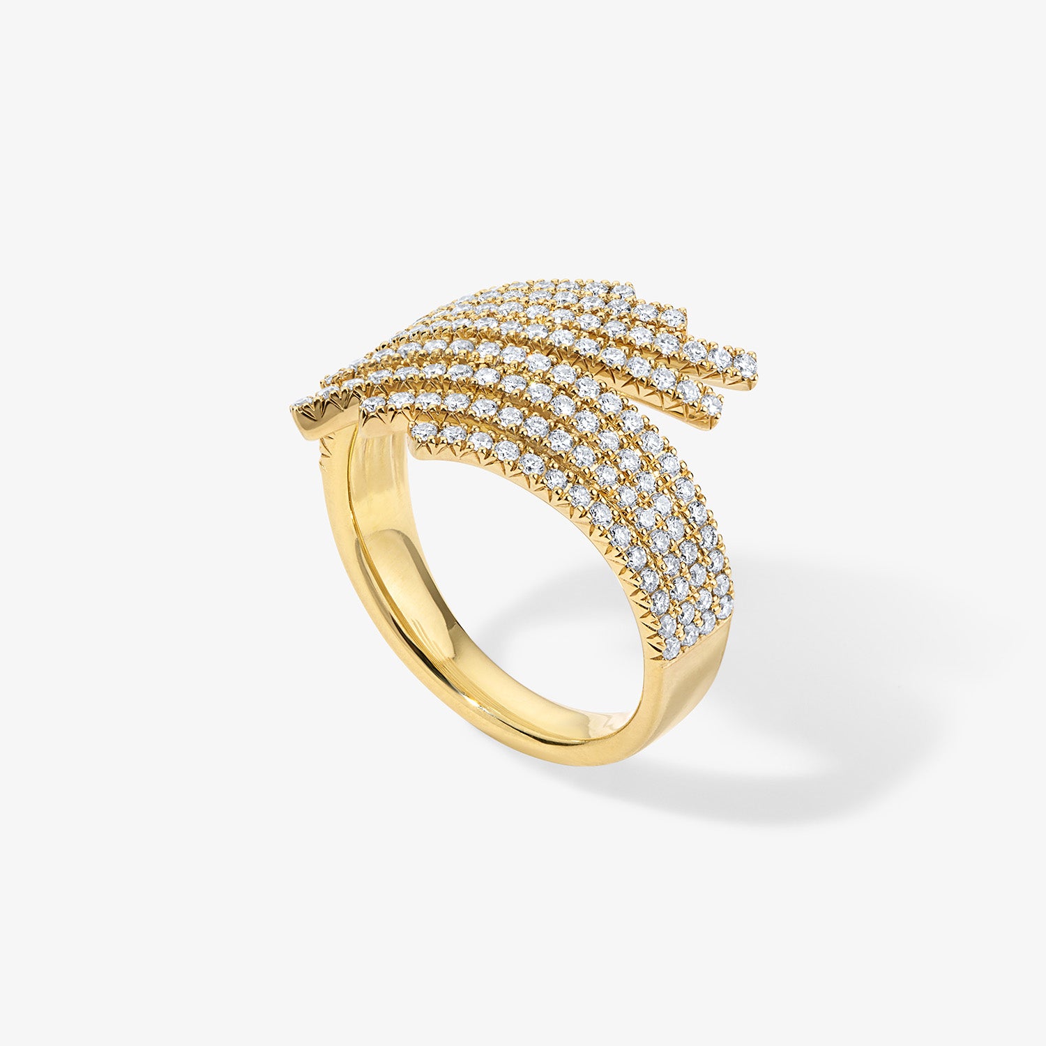 Astrid Pave Flare Bypass Ring