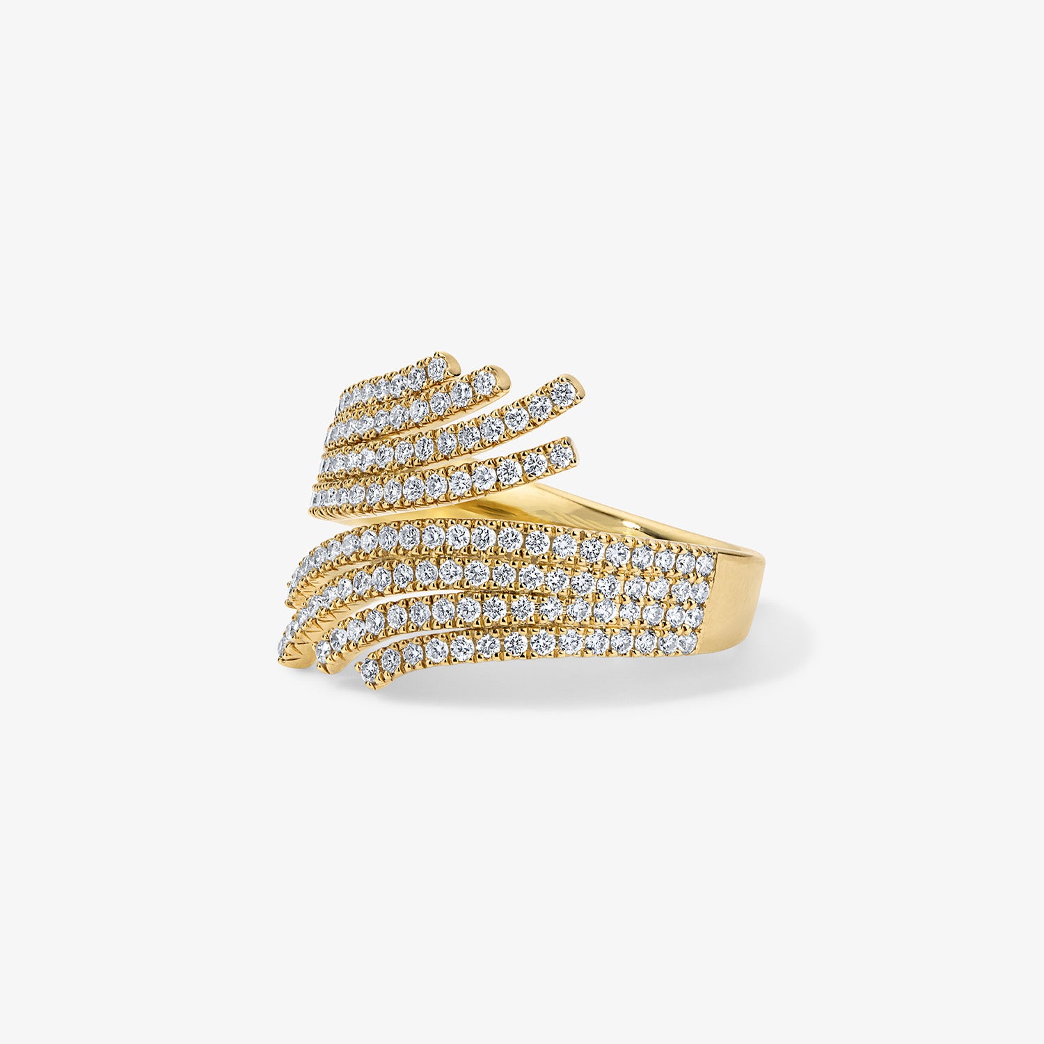 Astrid Pave Flare Bypass Ring