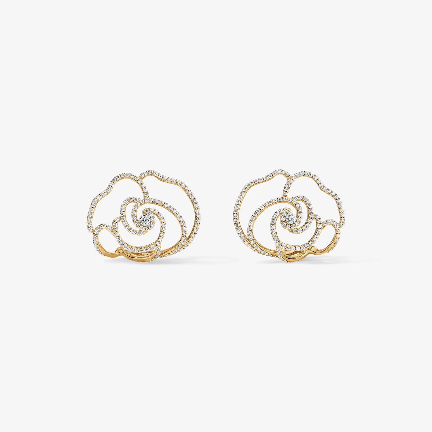 Token Pave Rose Statement Earrings