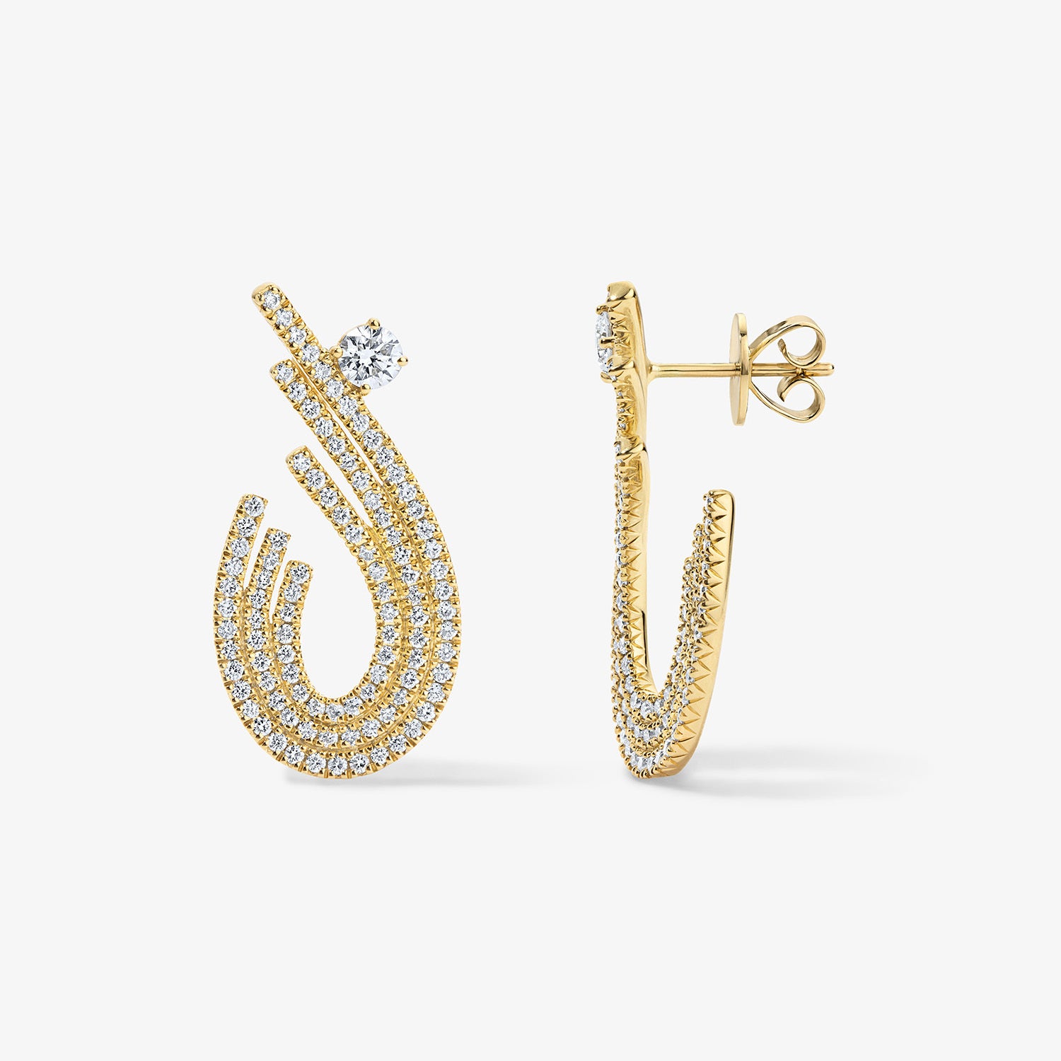 Astrid Pave Flare Statement Earrings