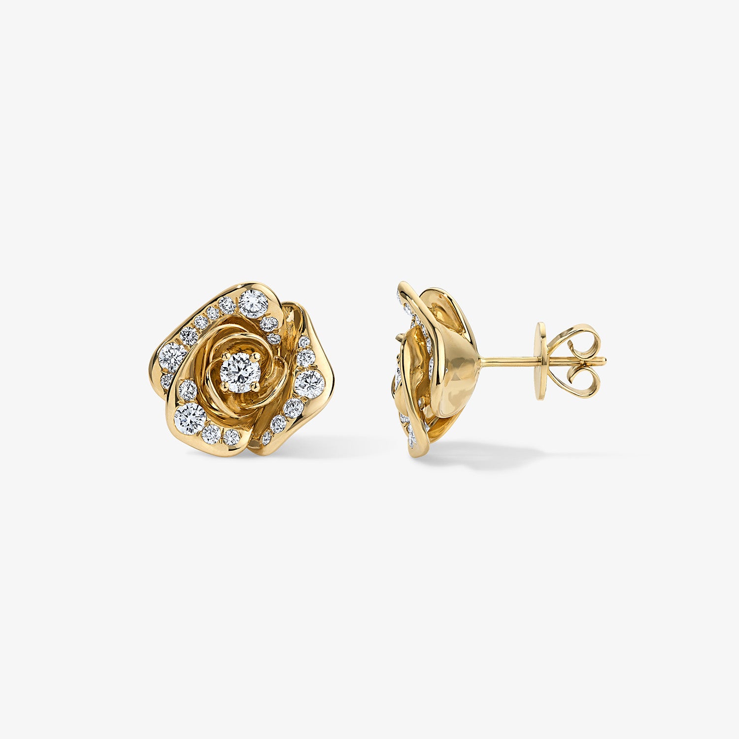 Token Pave Rose Studs