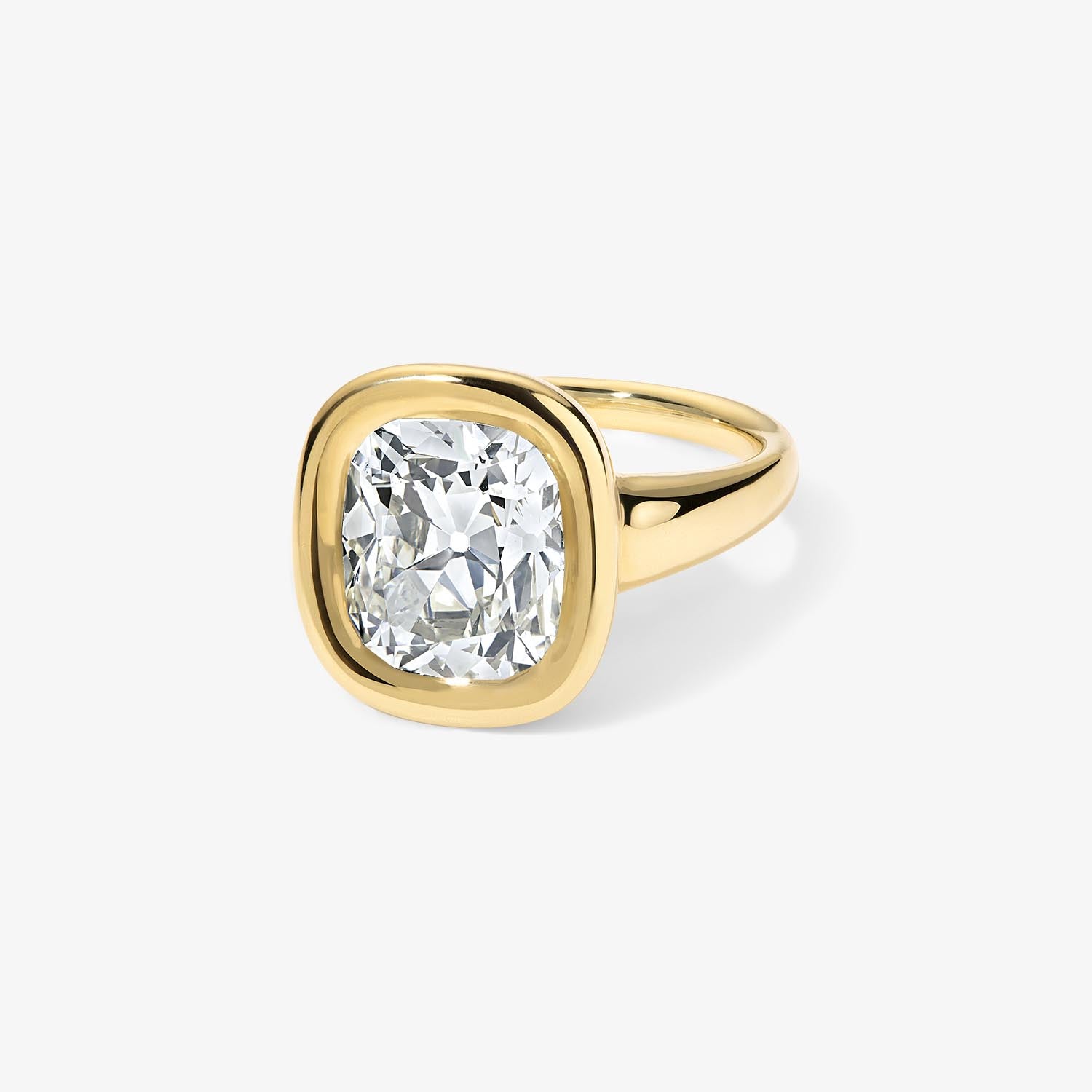 Old Mine Bezel Set Solitaire Madison Engagement Ring