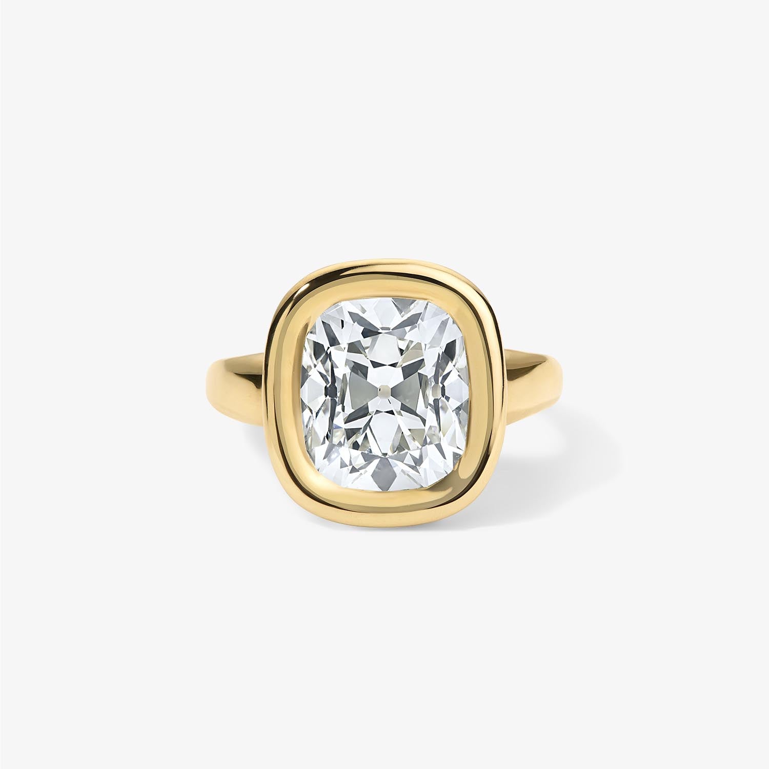 Old Mine Bezel Set Solitaire Madison Engagement Ring