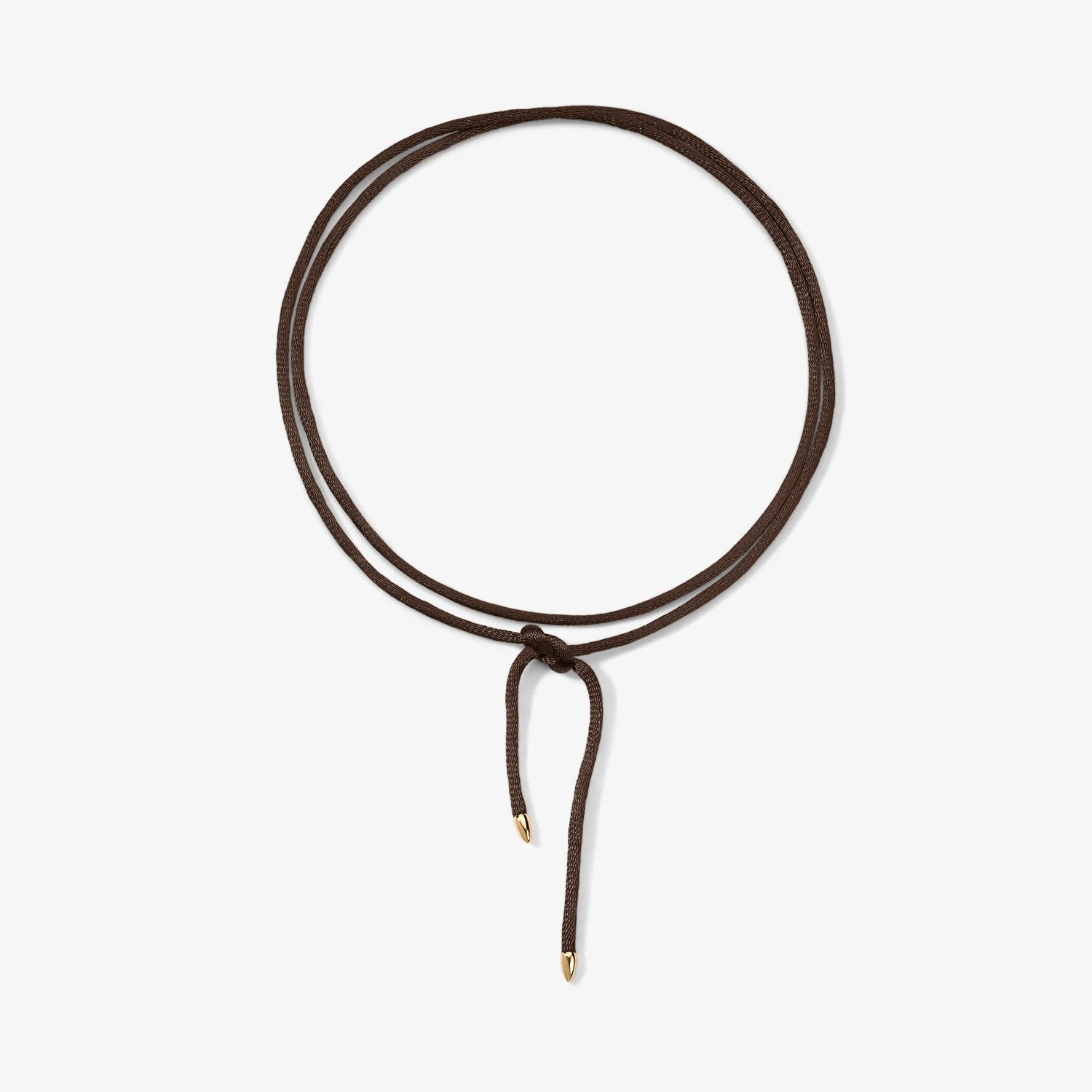 Kendall Brown Satin Cord Necklace