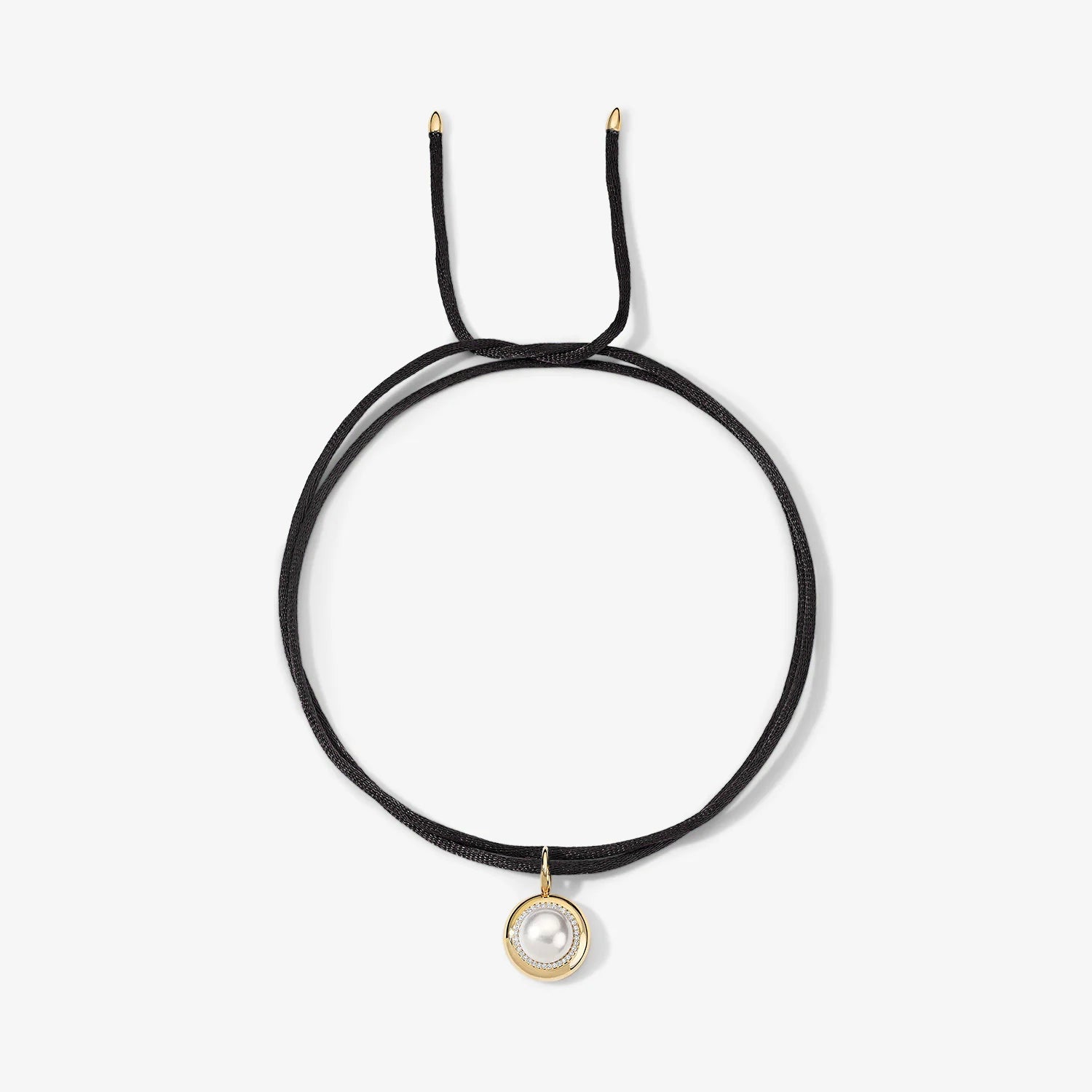 Kendall Black Satin Cord Necklace