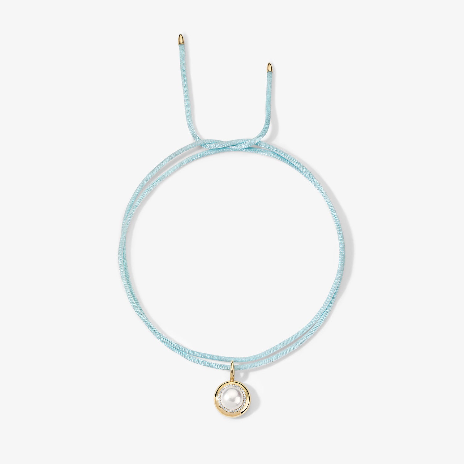 Kendall Baby Blue Satin Cord Necklace