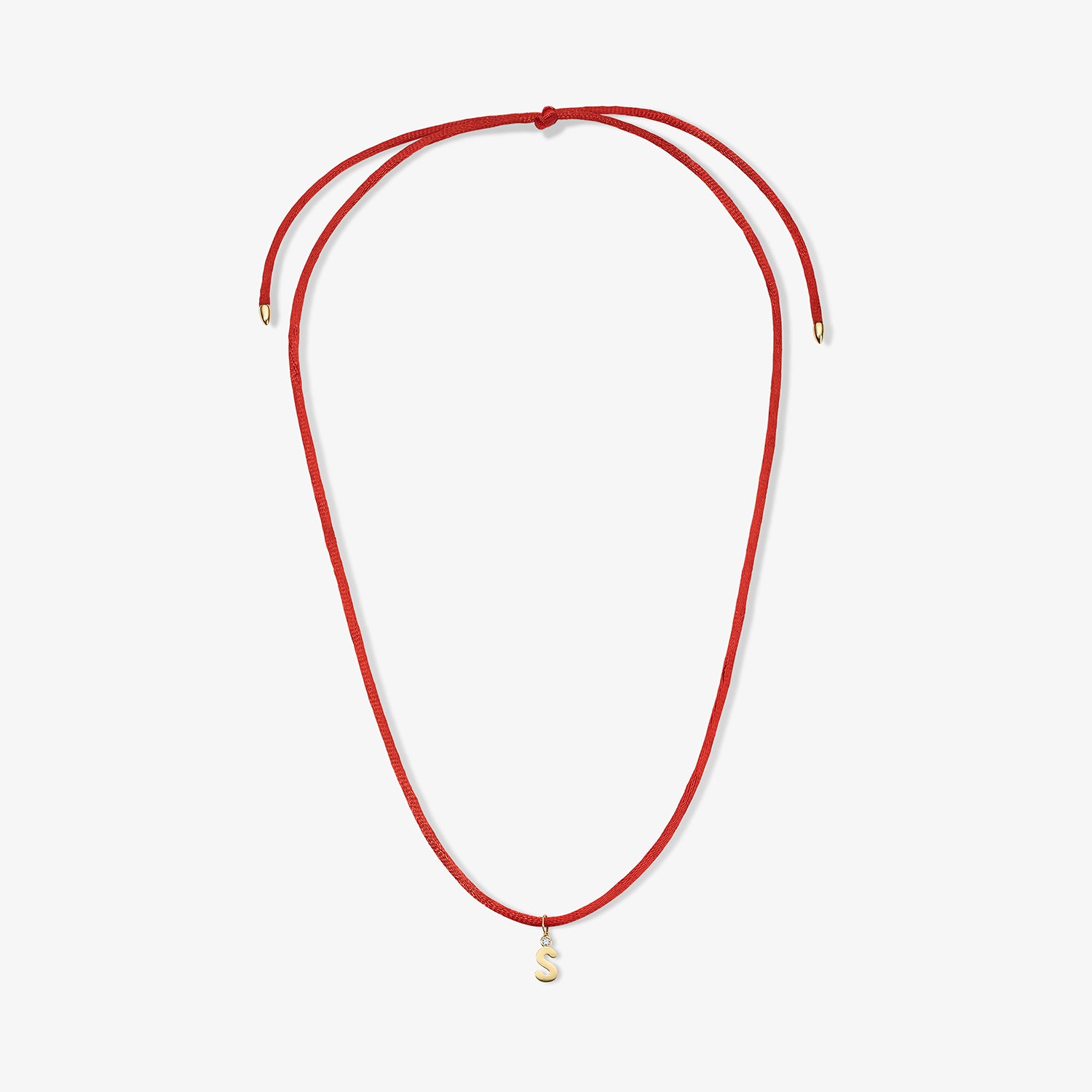 Kendall Red Satin Cord Necklace