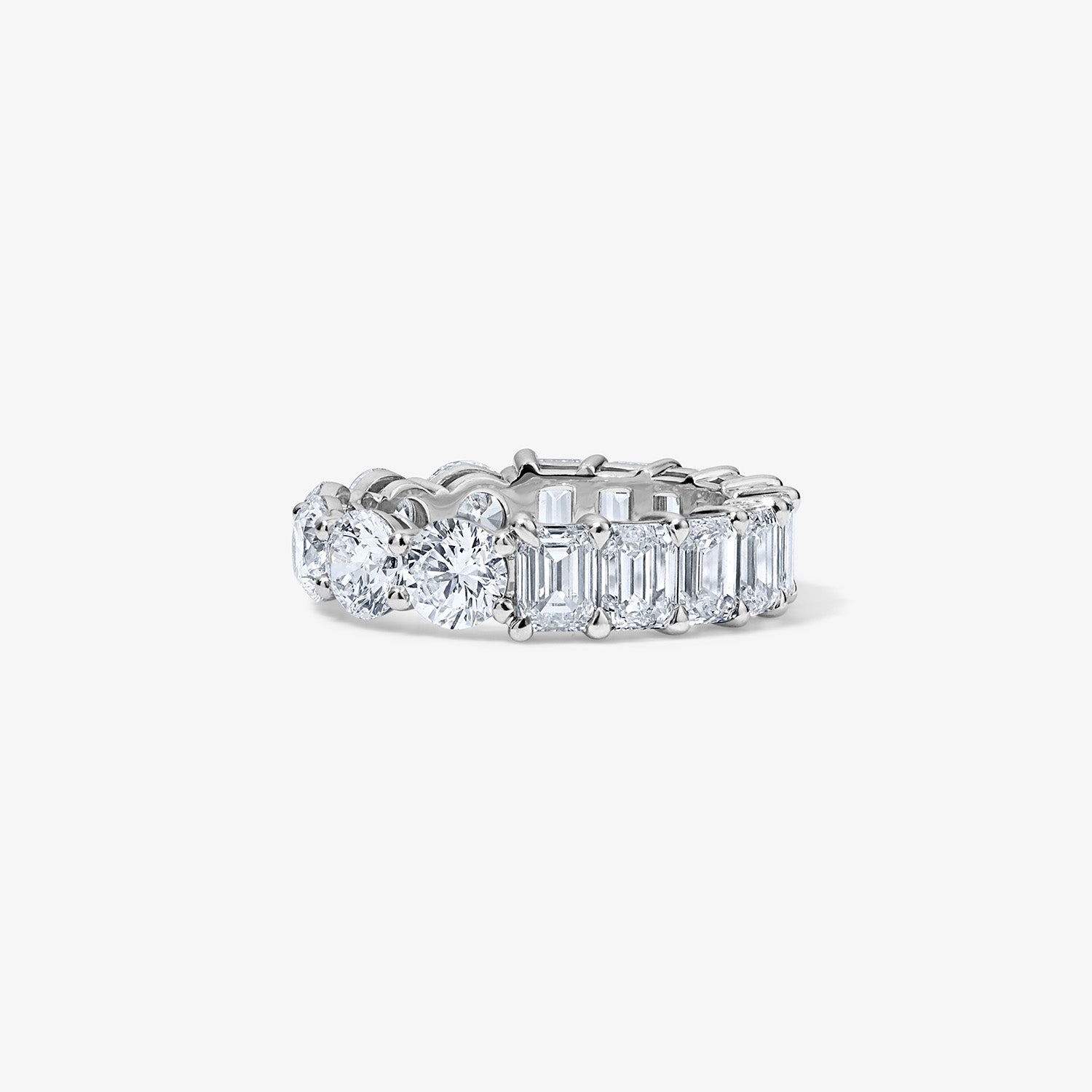 Undecided Round and Emerald Eternity Band