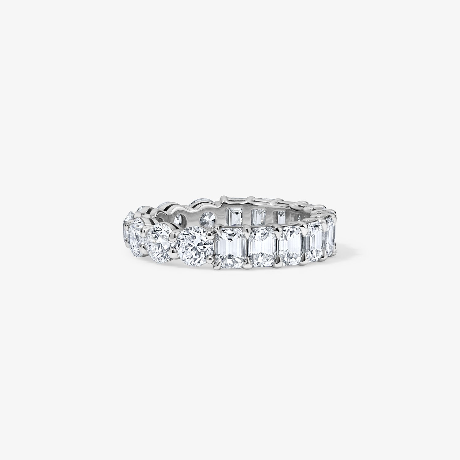 Undecided Round and Emerald Eternity Band