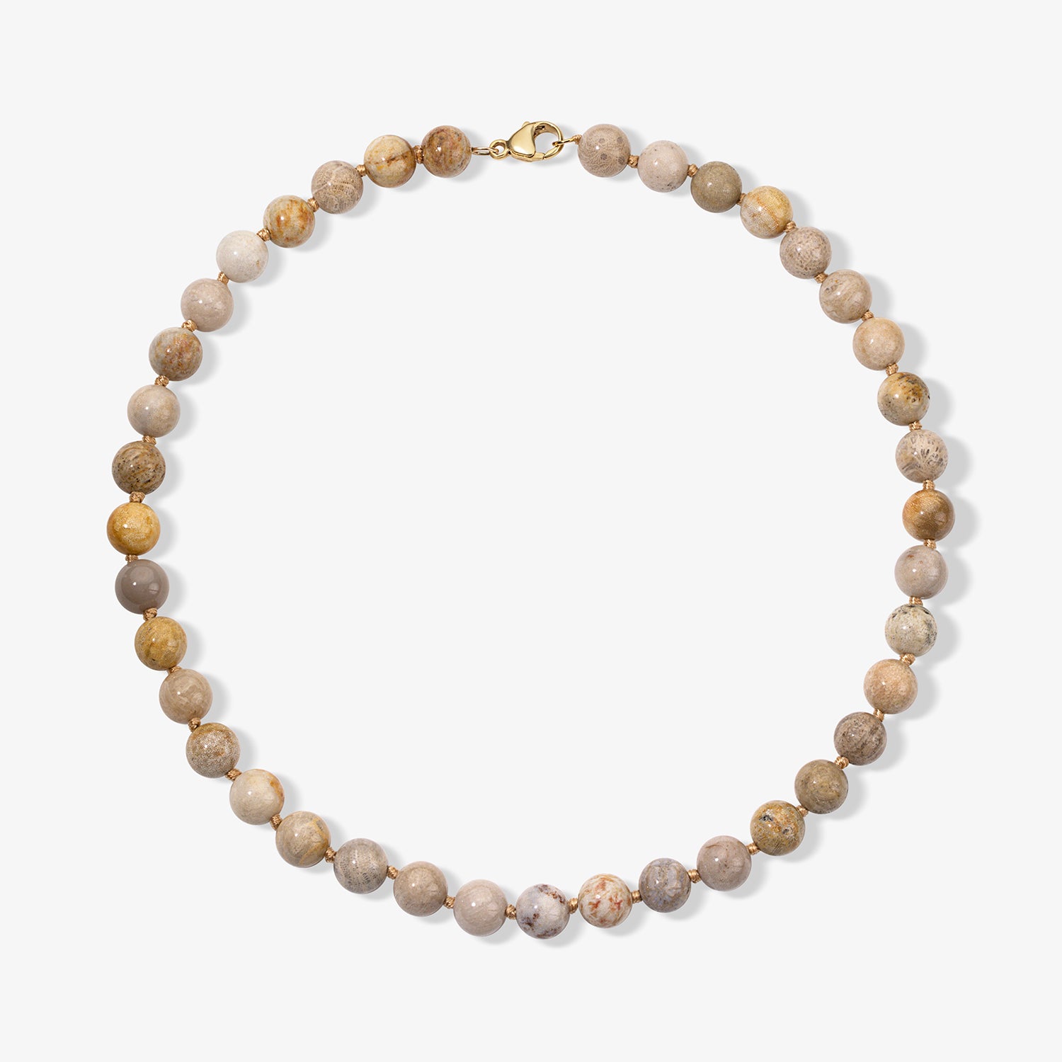 Kendall Fossilized Coral Beaded Necklace