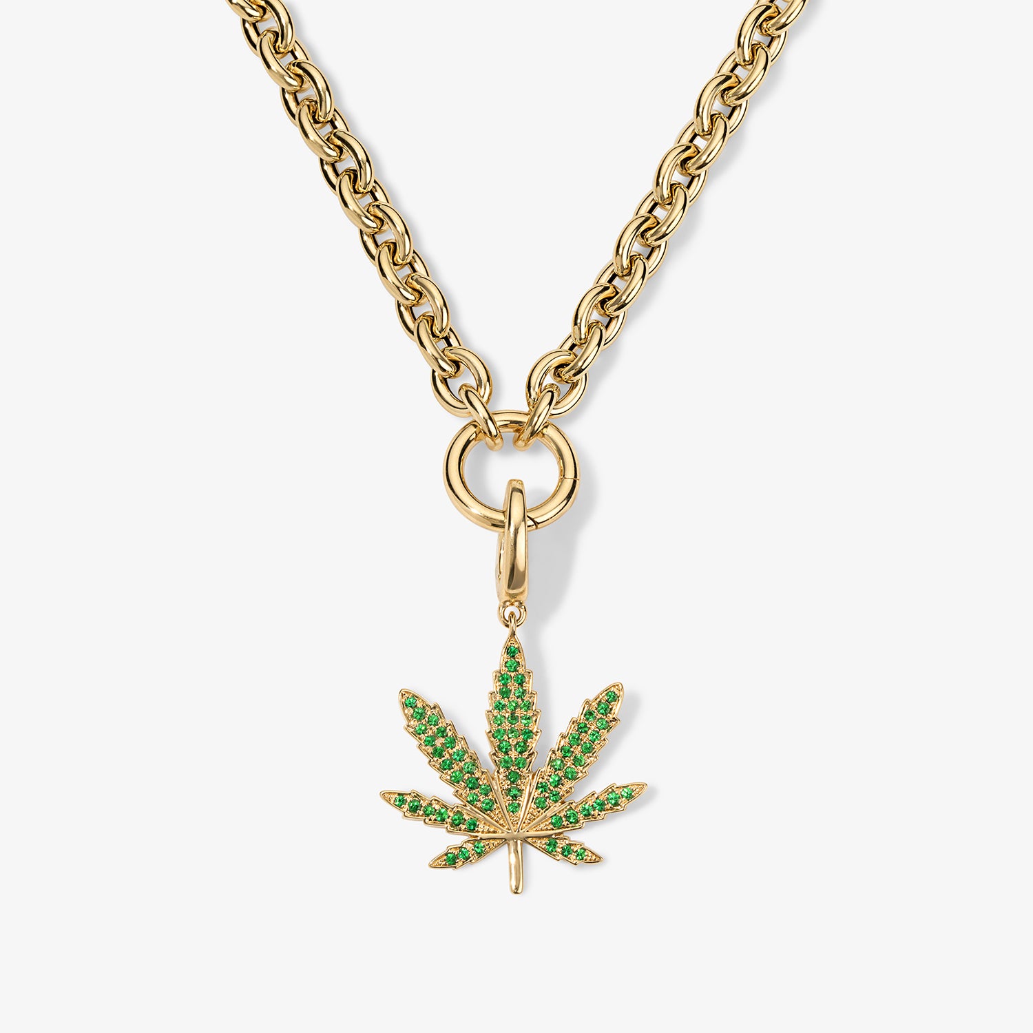 Large Token Marijuana Charm