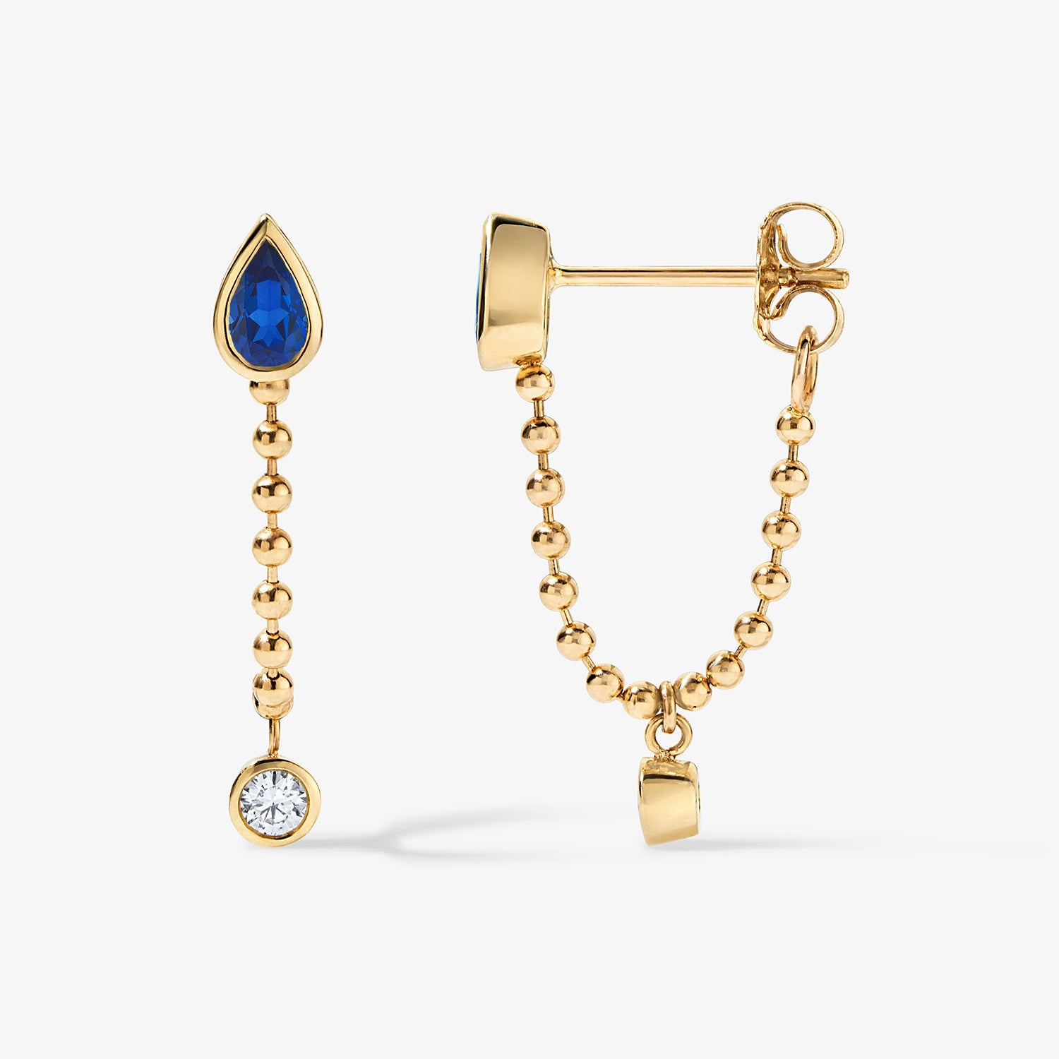 Margot Gemstone and Diamond Chain Earring