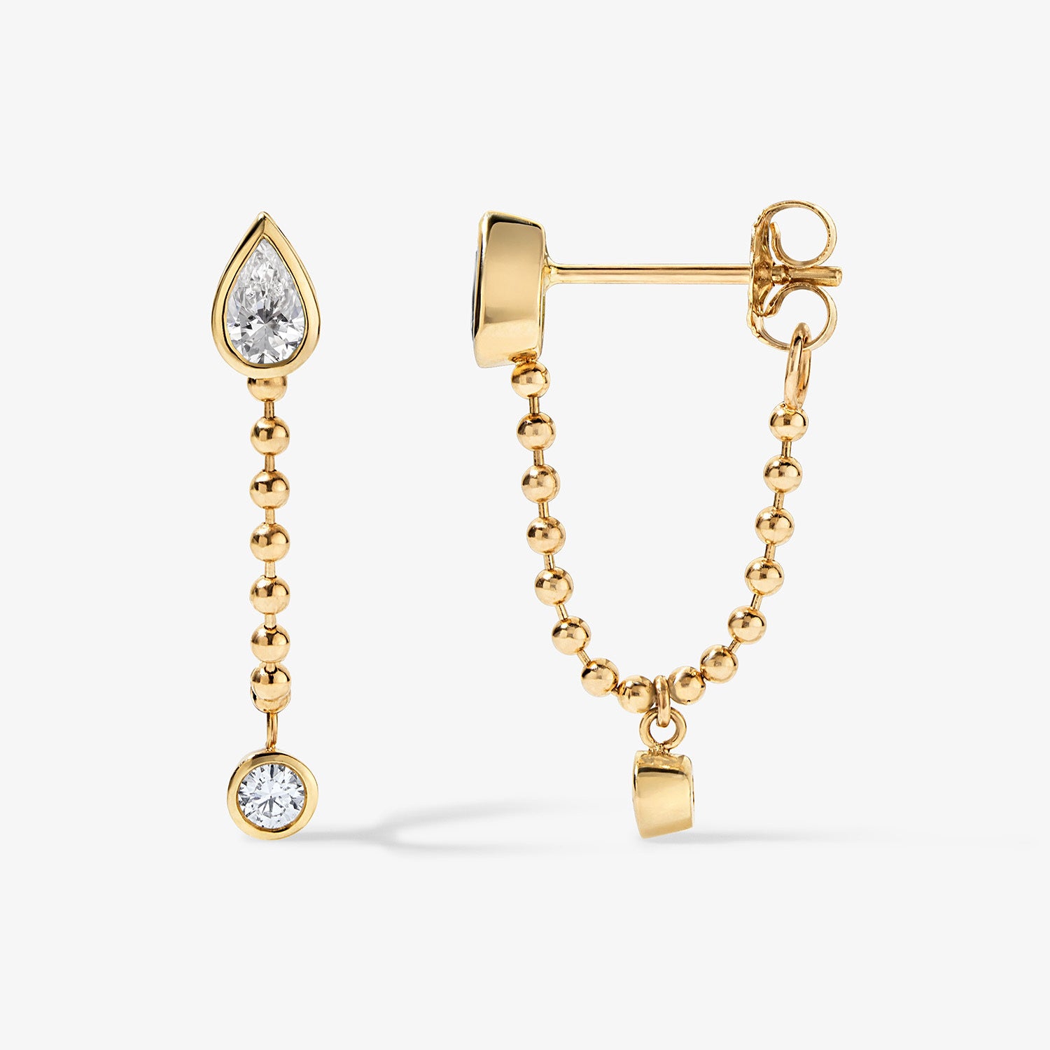 Margot Gemstone and Diamond Chain Earring