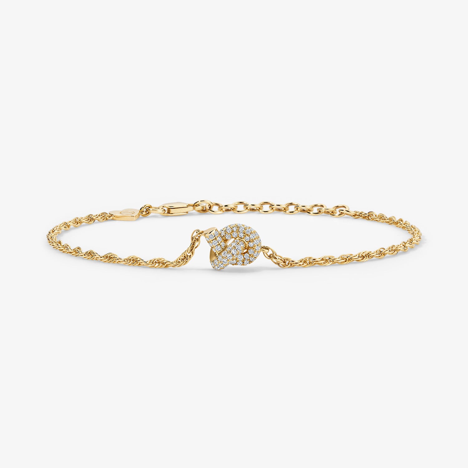Token Knot Pave Bracelet