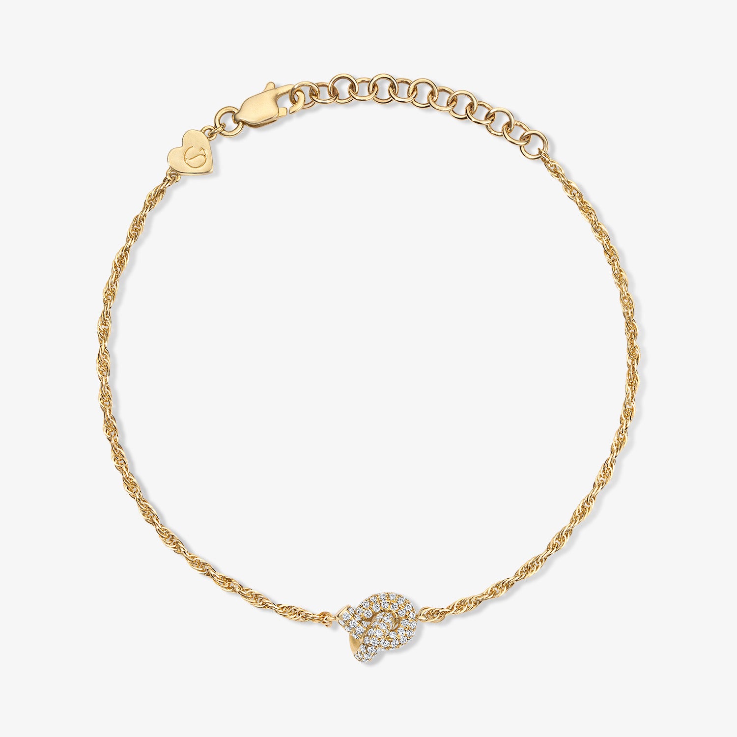 Token Knot Pave Bracelet