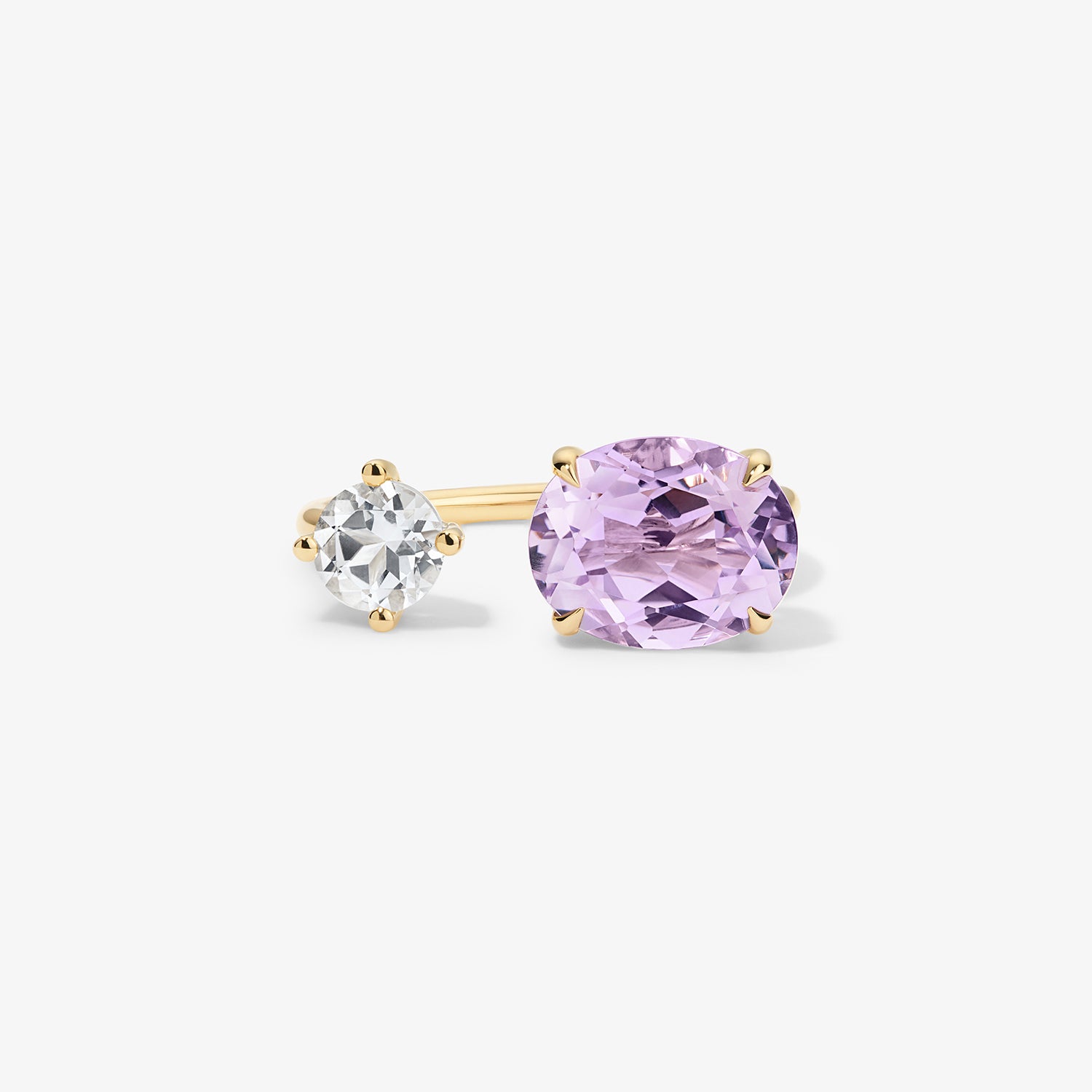 Candy Confetti Open Rose de France Ring 14K Yellow Gold