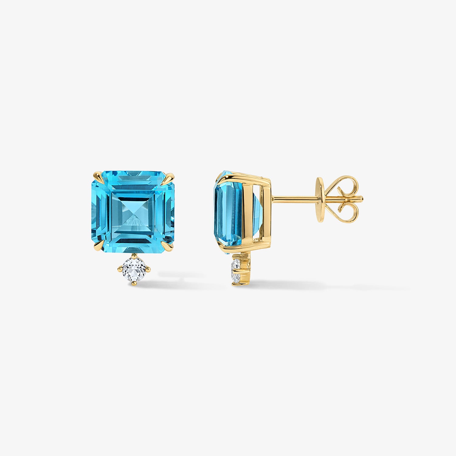 Candy Confetti Ascher Swiss Blue Topaz Studs