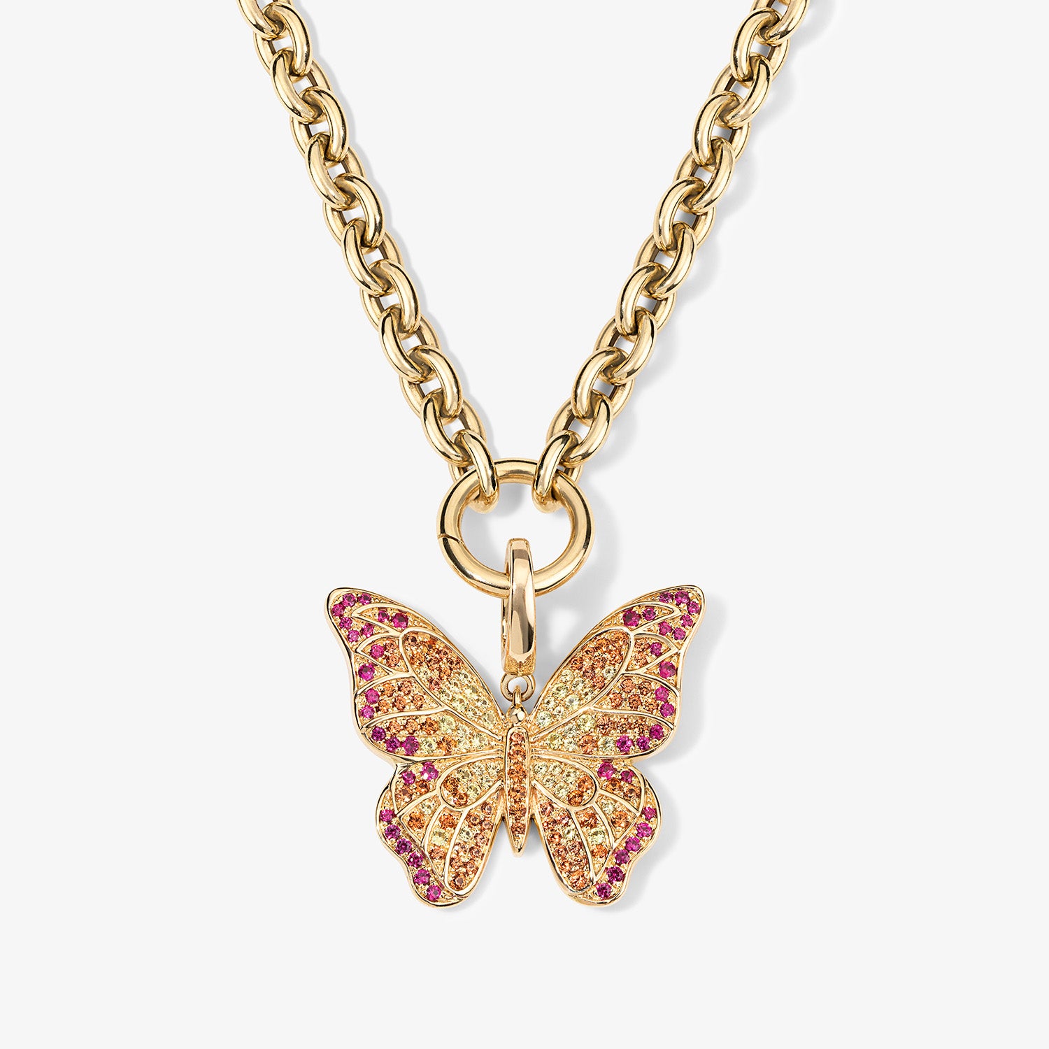 Large Token Orange Butterfly Charm