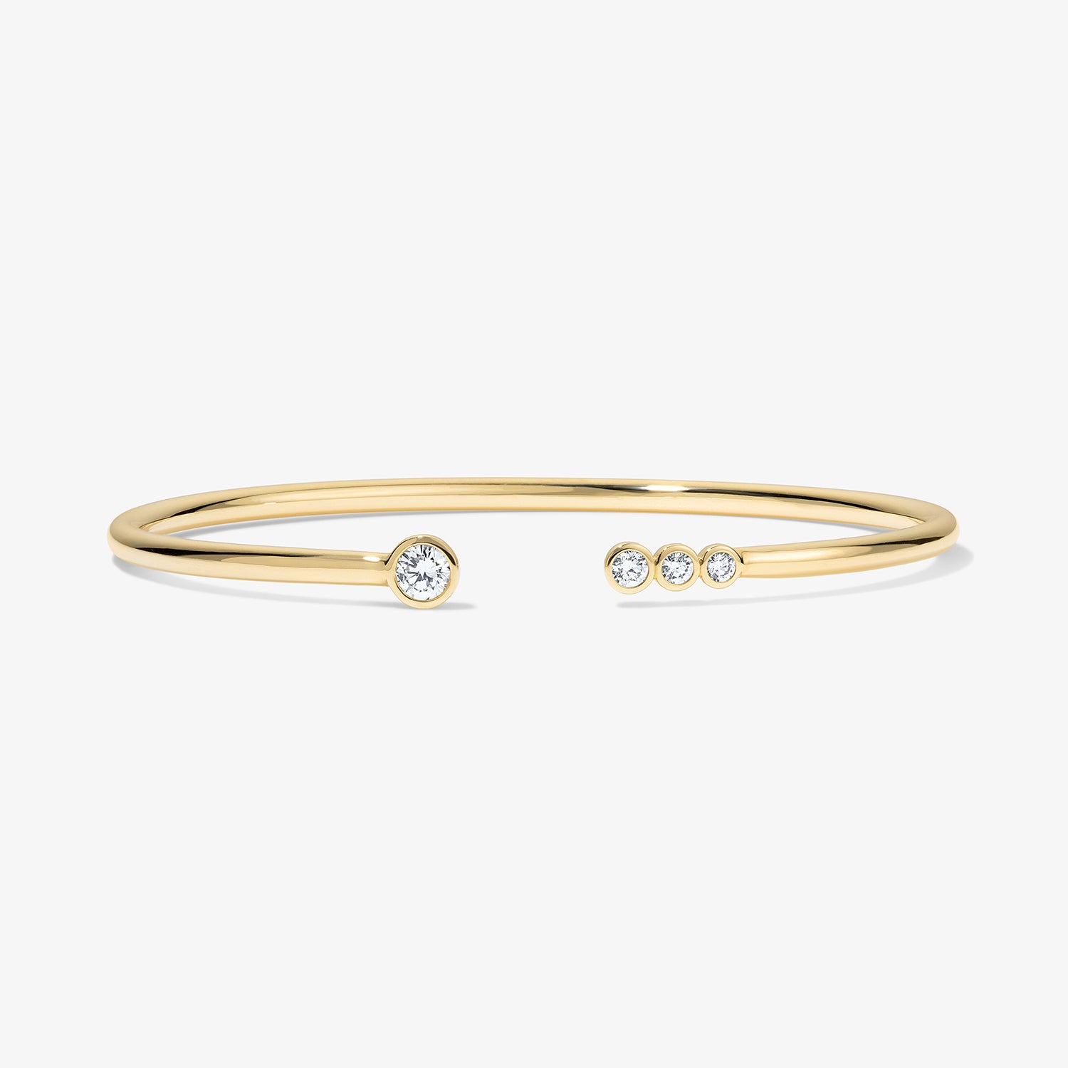 Margot 4 Stone Diamond Flex Bangle 14K Yellow Gold