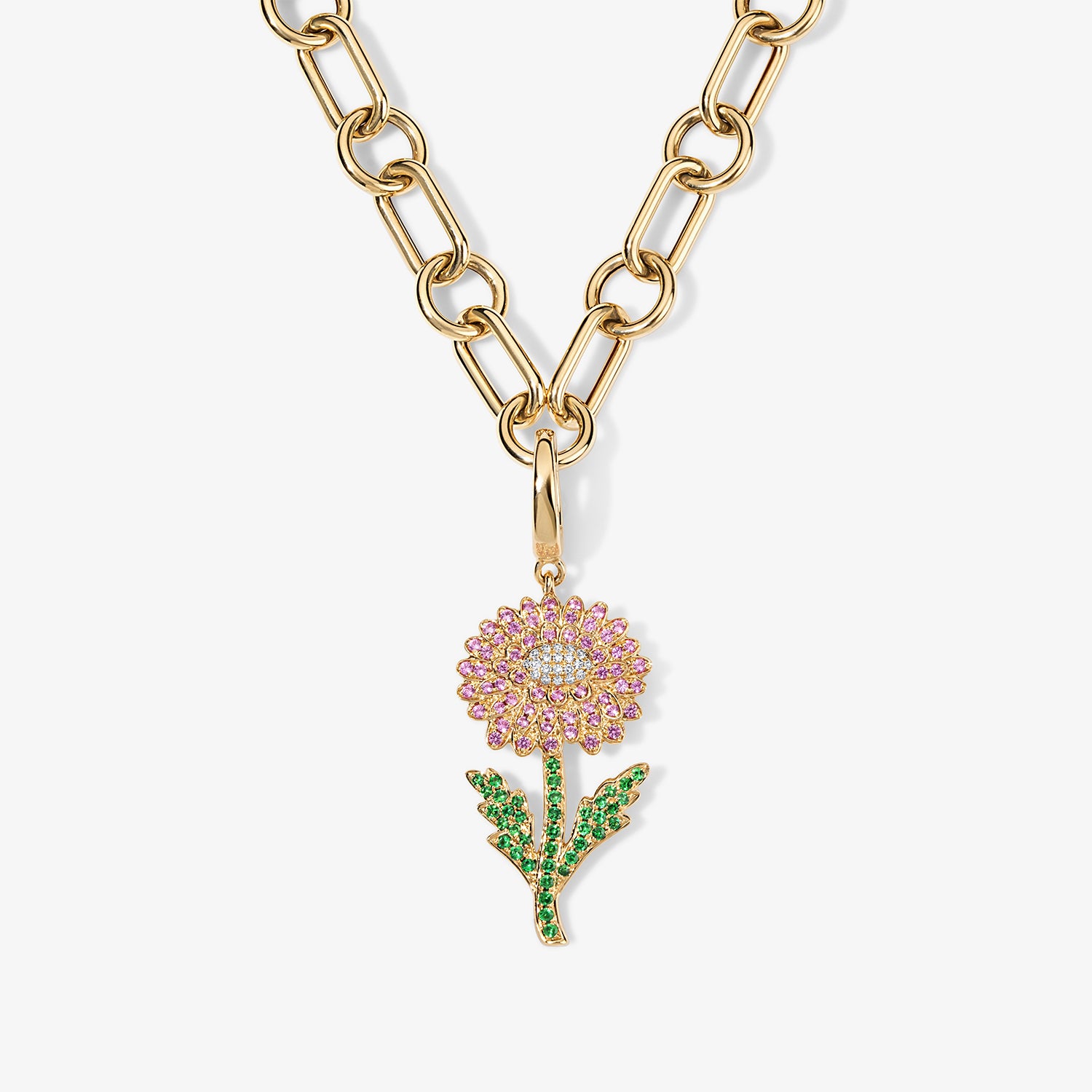 Large Token Chrysanthenum Birth Flower Charm