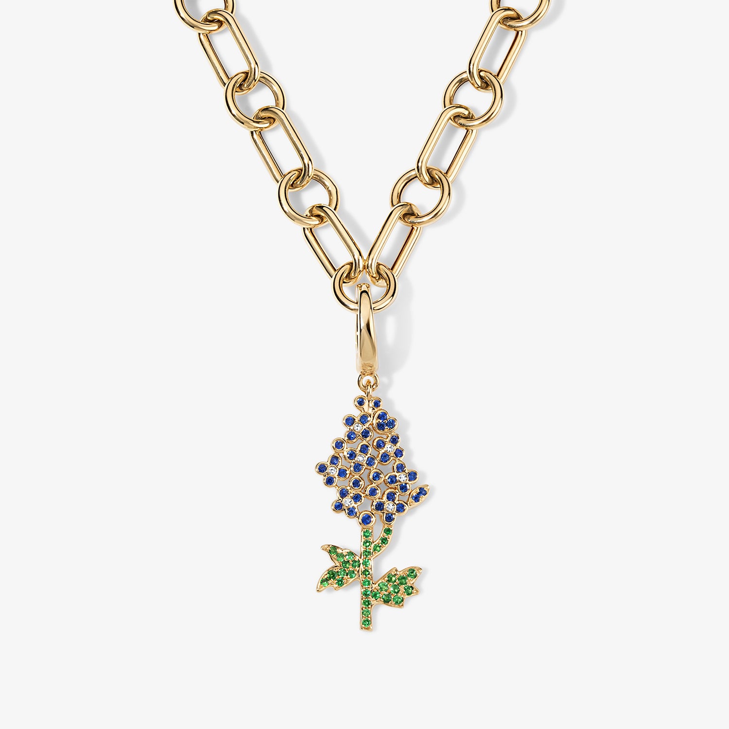 Large Token Larkspur Birth Flower Charm