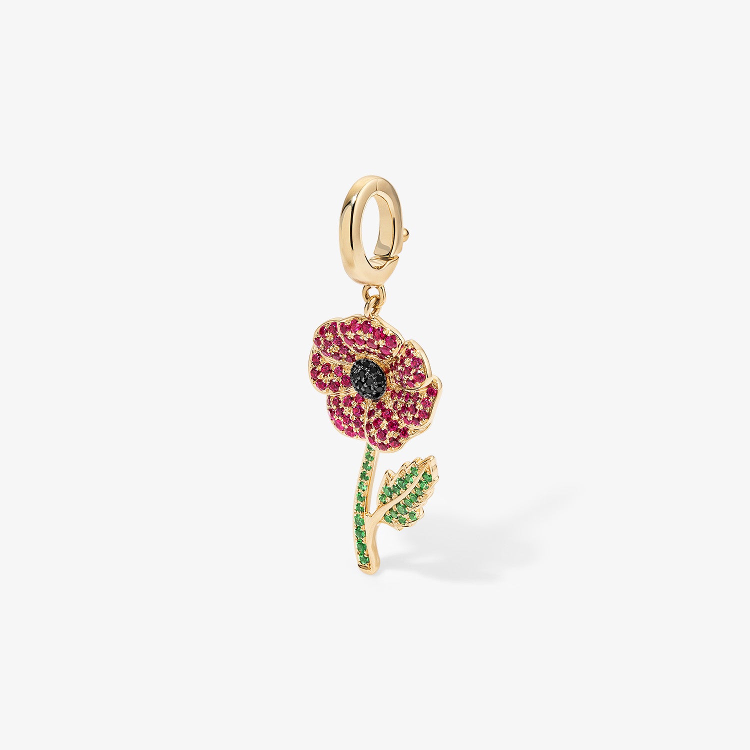 Large Token Poppy Birth Flower Charm