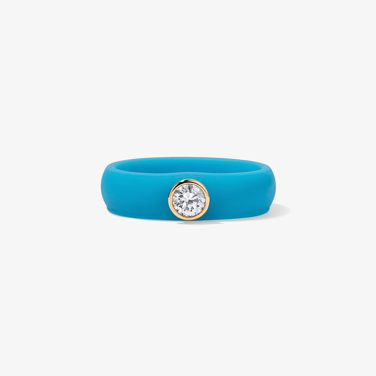 Round Lab Grown Diamond on Silicone Band